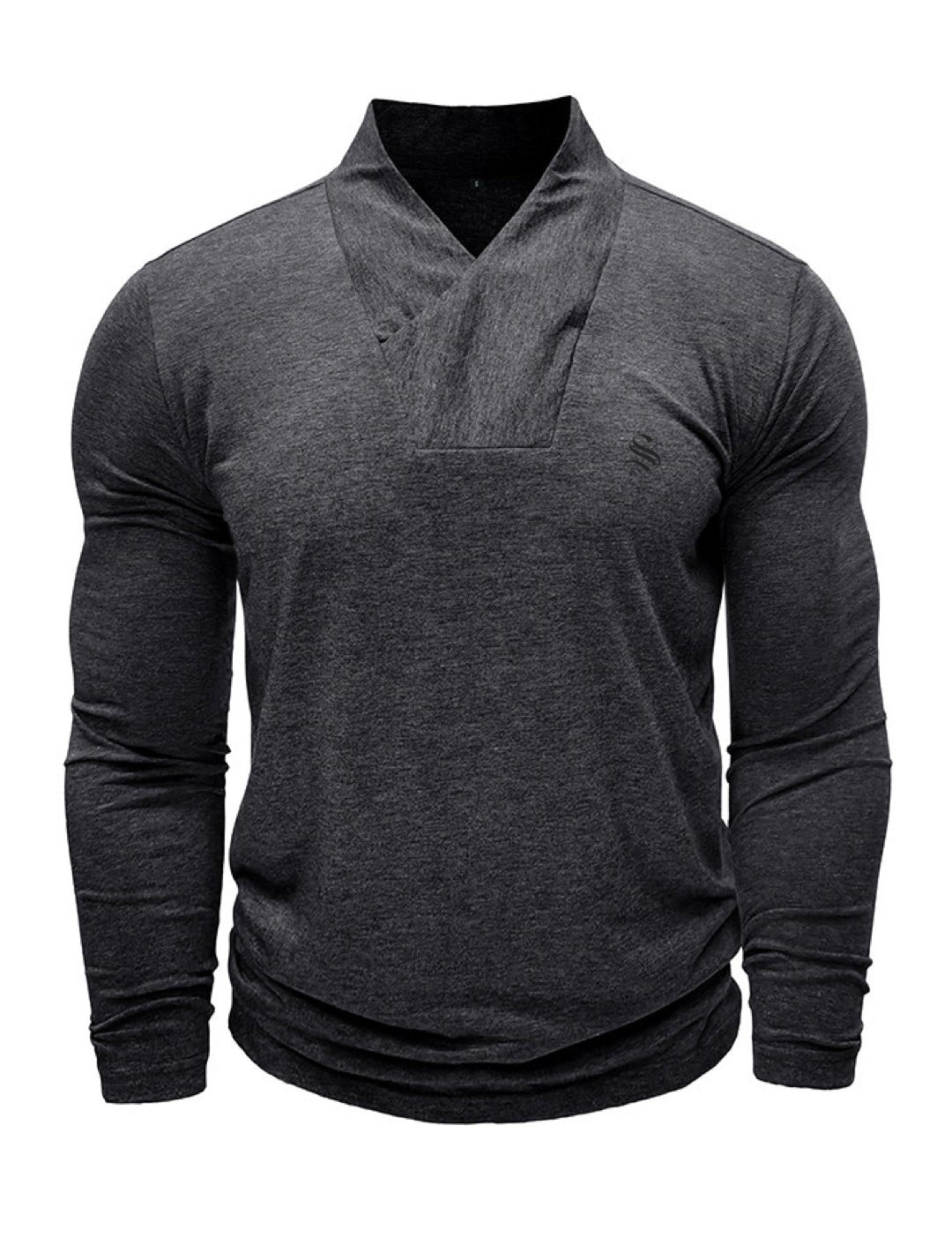 - Long Sleeve High Neck Shirt for Men - Sarman Fashion - Wholesale Clothing Fashion Brand for Men from Canada