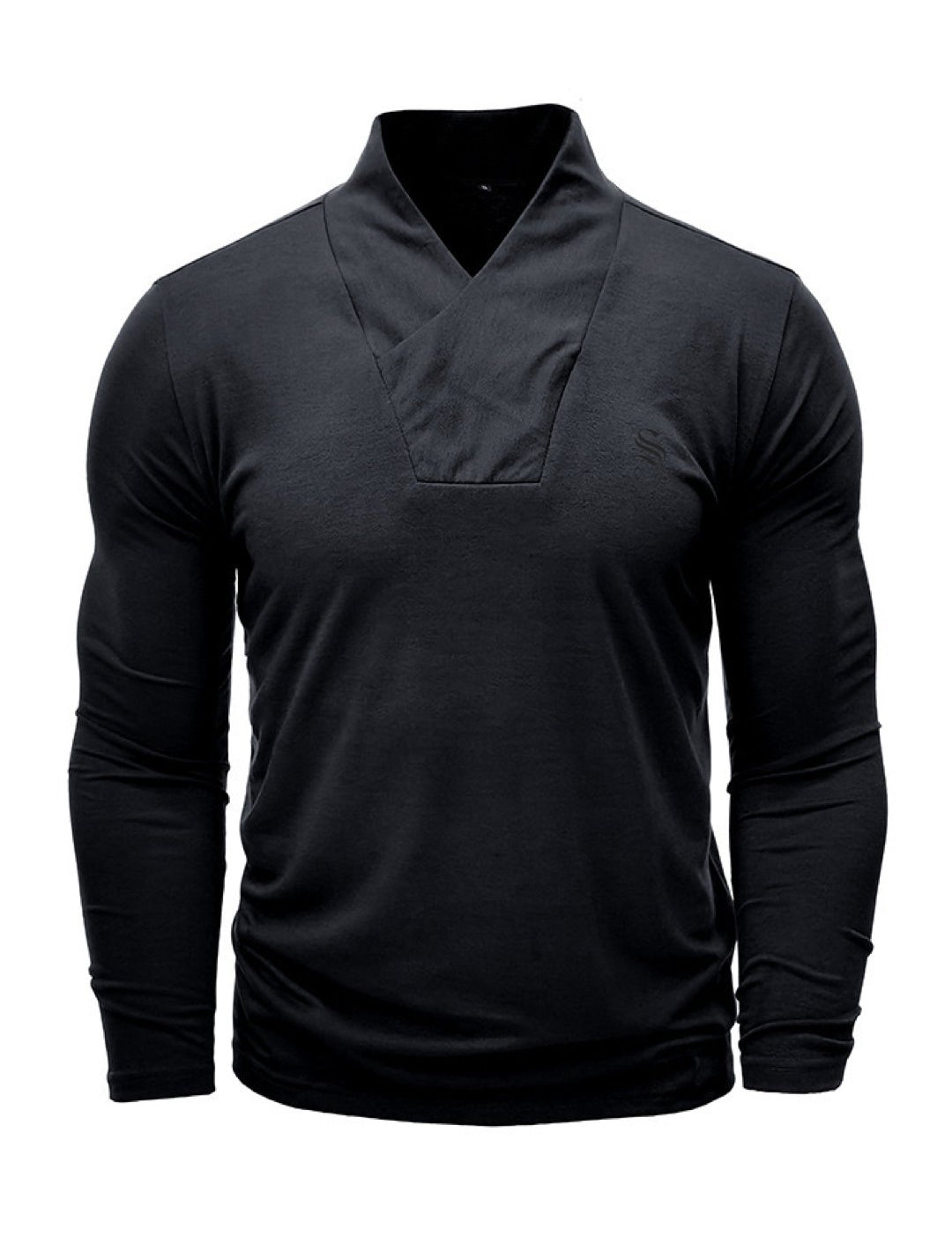 - Long Sleeve High Neck Shirt for Men - Sarman Fashion - Wholesale Clothing Fashion Brand for Men from Canada