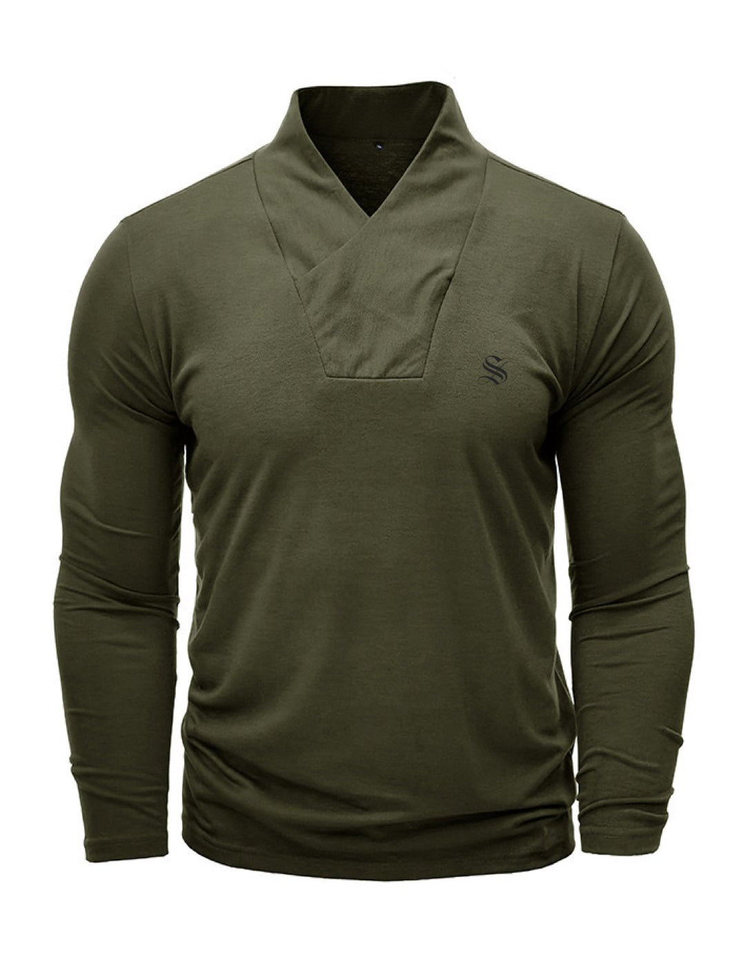 - Long Sleeve High Neck Shirt for Men - Sarman Fashion - Wholesale Clothing Fashion Brand for Men from Canada