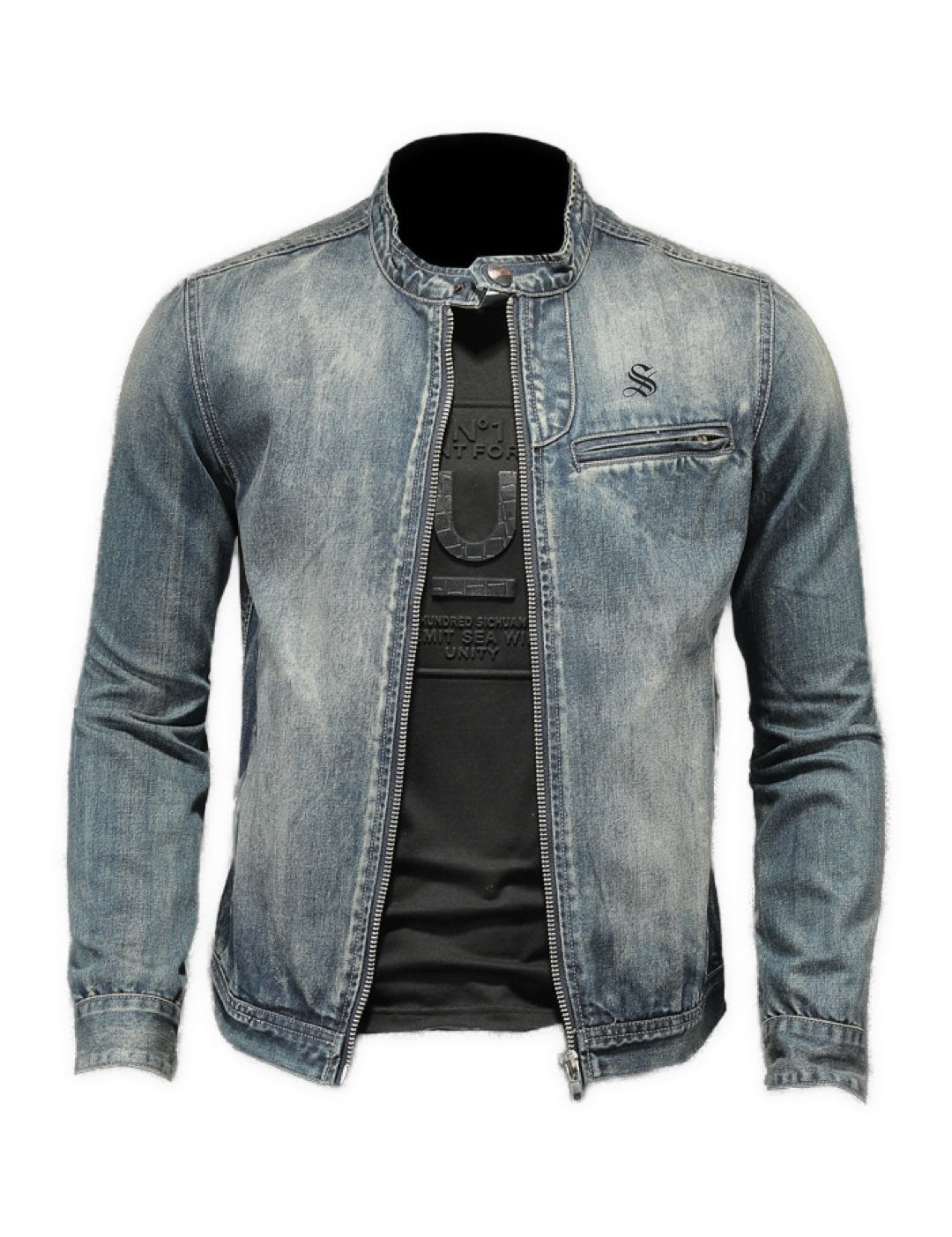- Long Sleeve Jeans Jacket for Men - Sarman Fashion - Wholesale Clothing Fashion Brand for Men from Canada
