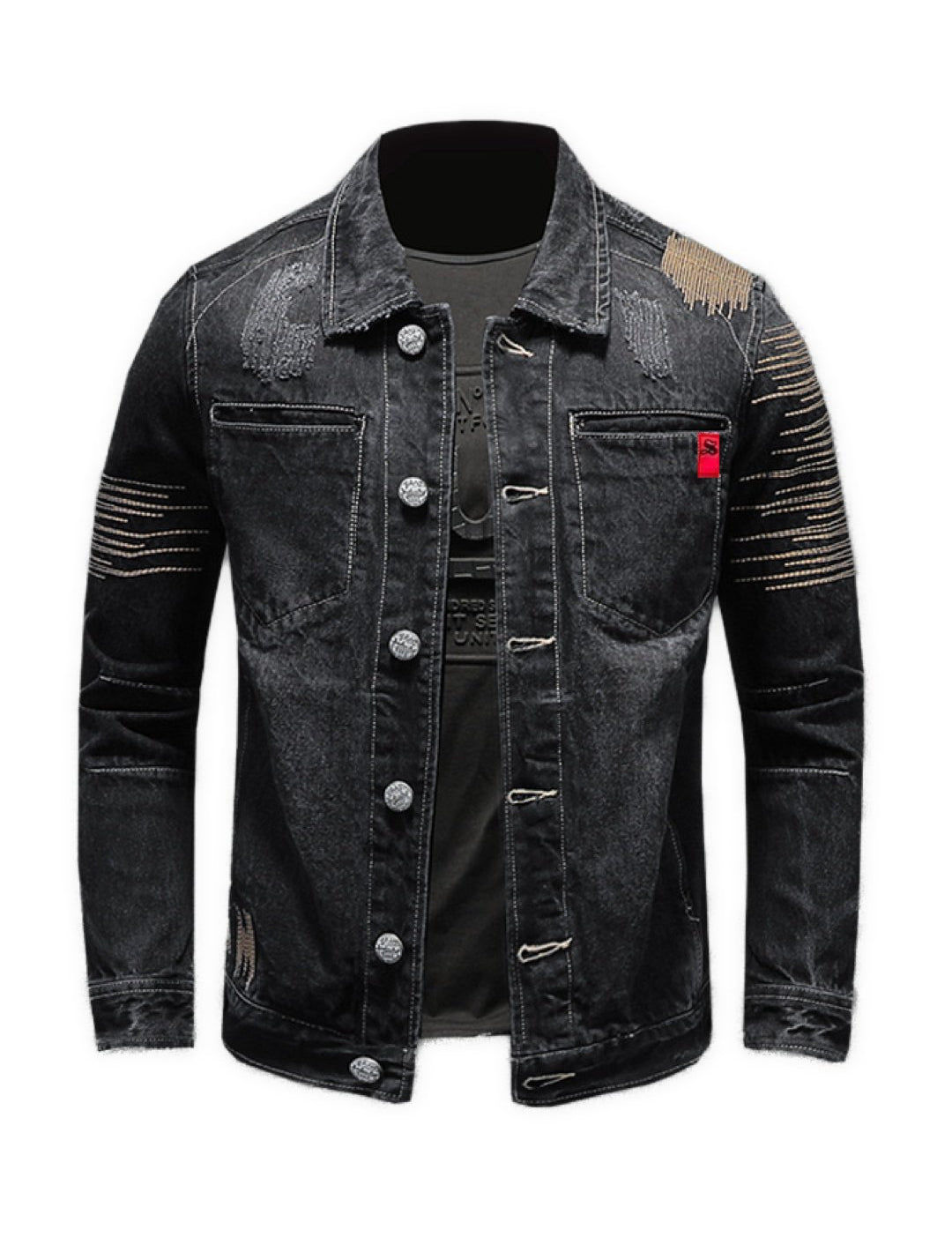 - Long Sleeve Jeans Jacket for Men - Sarman Fashion - Wholesale Clothing Fashion Brand for Men from Canada