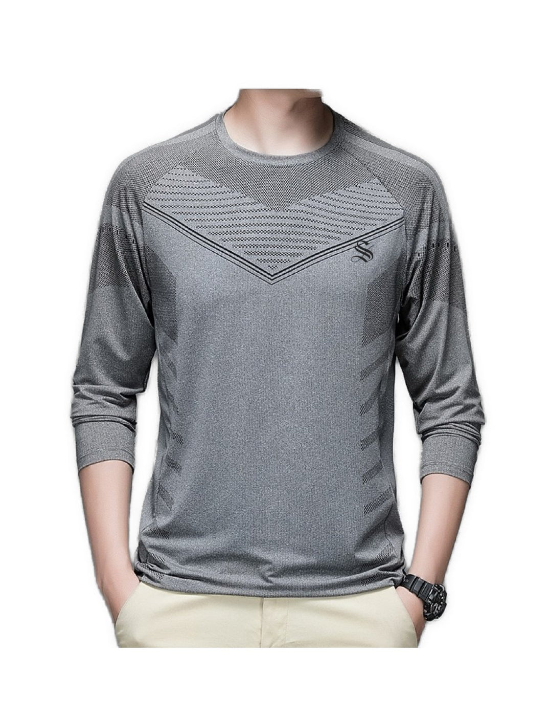 LongWorkout - Long Sleeve Shirt for Men - Sarman Fashion - Wholesale Clothing Fashion Brand for Men from Canada