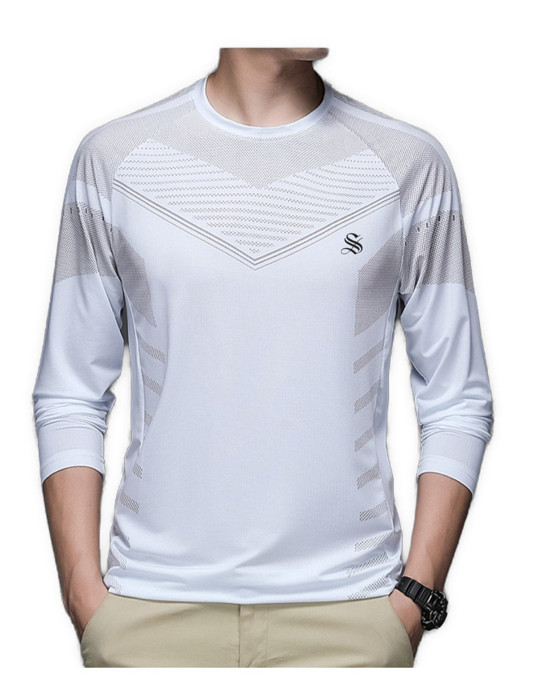 LongWorkout - Long Sleeve Shirt for Men - Sarman Fashion - Wholesale Clothing Fashion Brand for Men from Canada