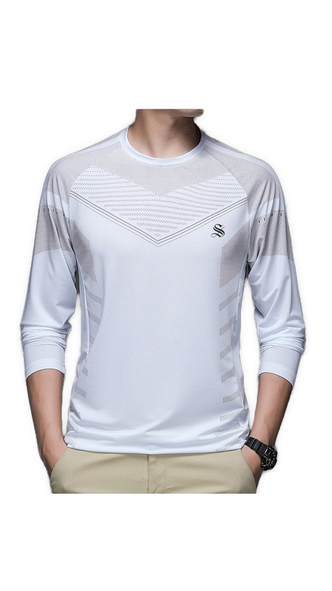 LongWorkout - Long Sleeve Shirt for Men - Sarman Fashion - Wholesale Clothing Fashion Brand for Men from Canada