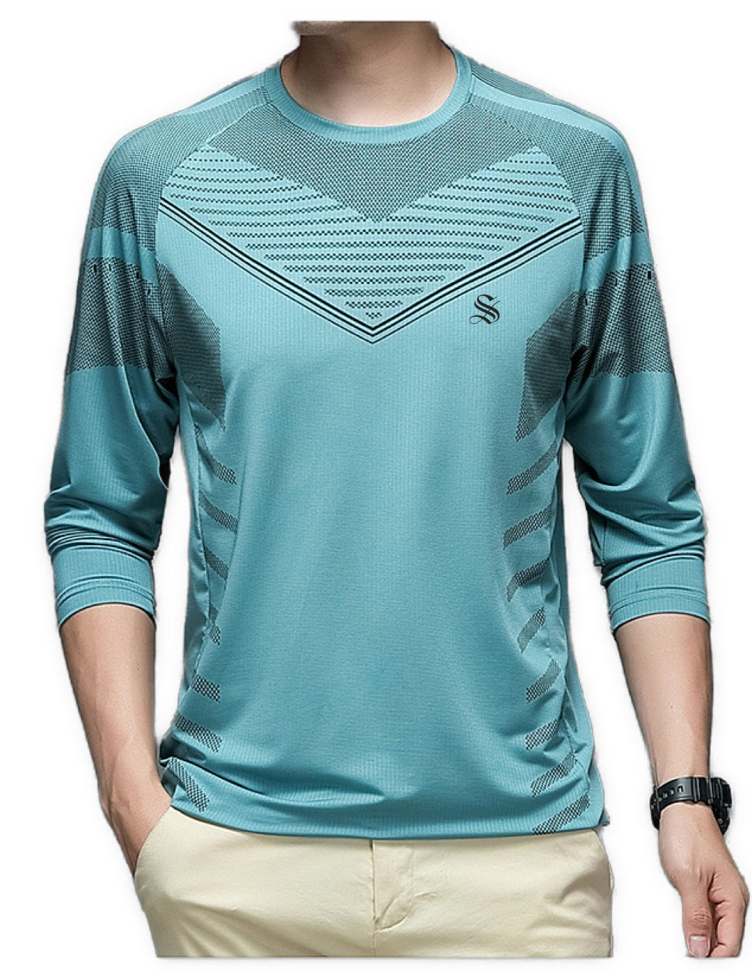 LongWorkout - Long Sleeve Shirt for Men - Sarman Fashion - Wholesale Clothing Fashion Brand for Men from Canada