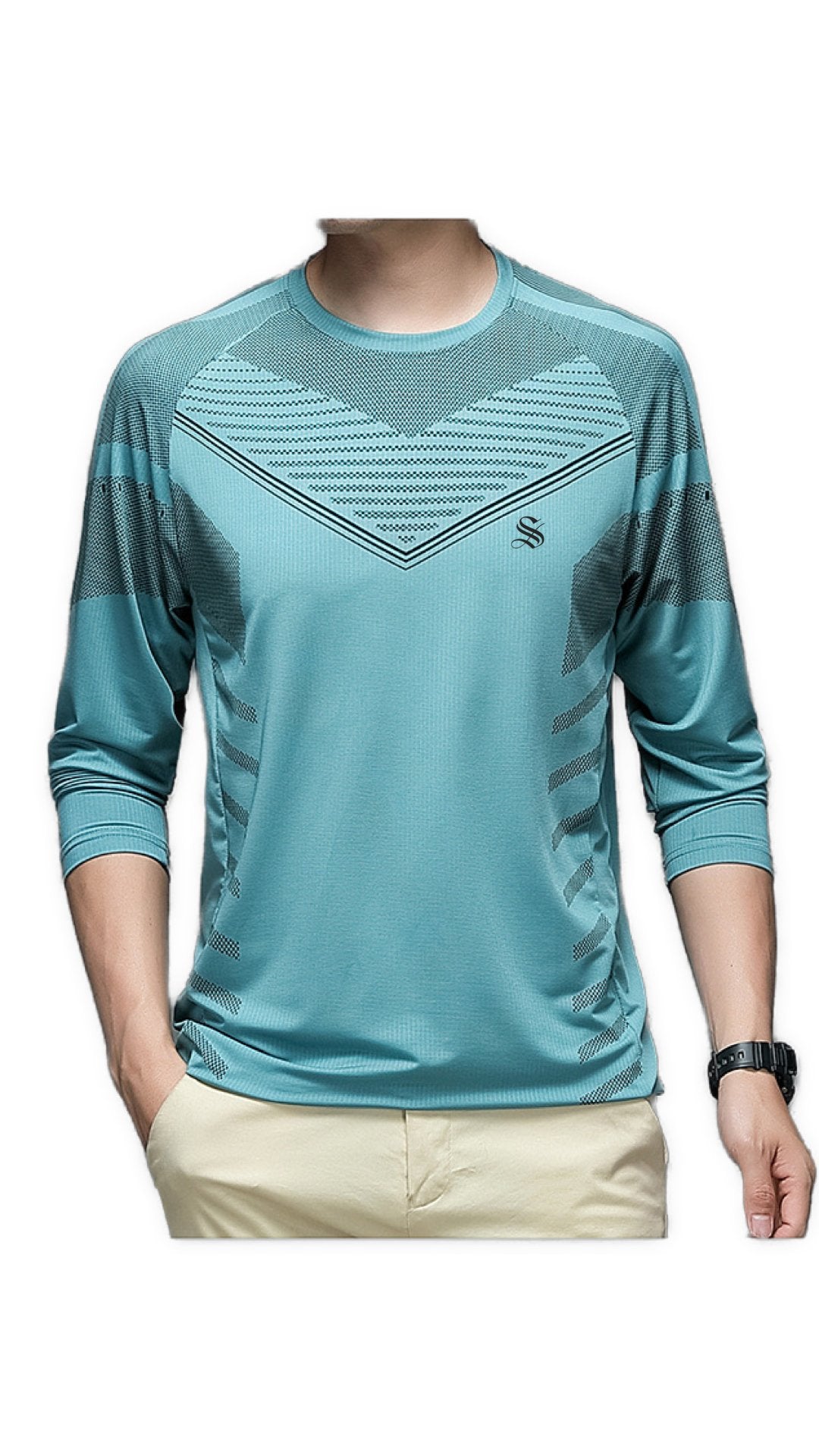 LongWorkout - Long Sleeve Shirt for Men - Sarman Fashion - Wholesale Clothing Fashion Brand for Men from Canada