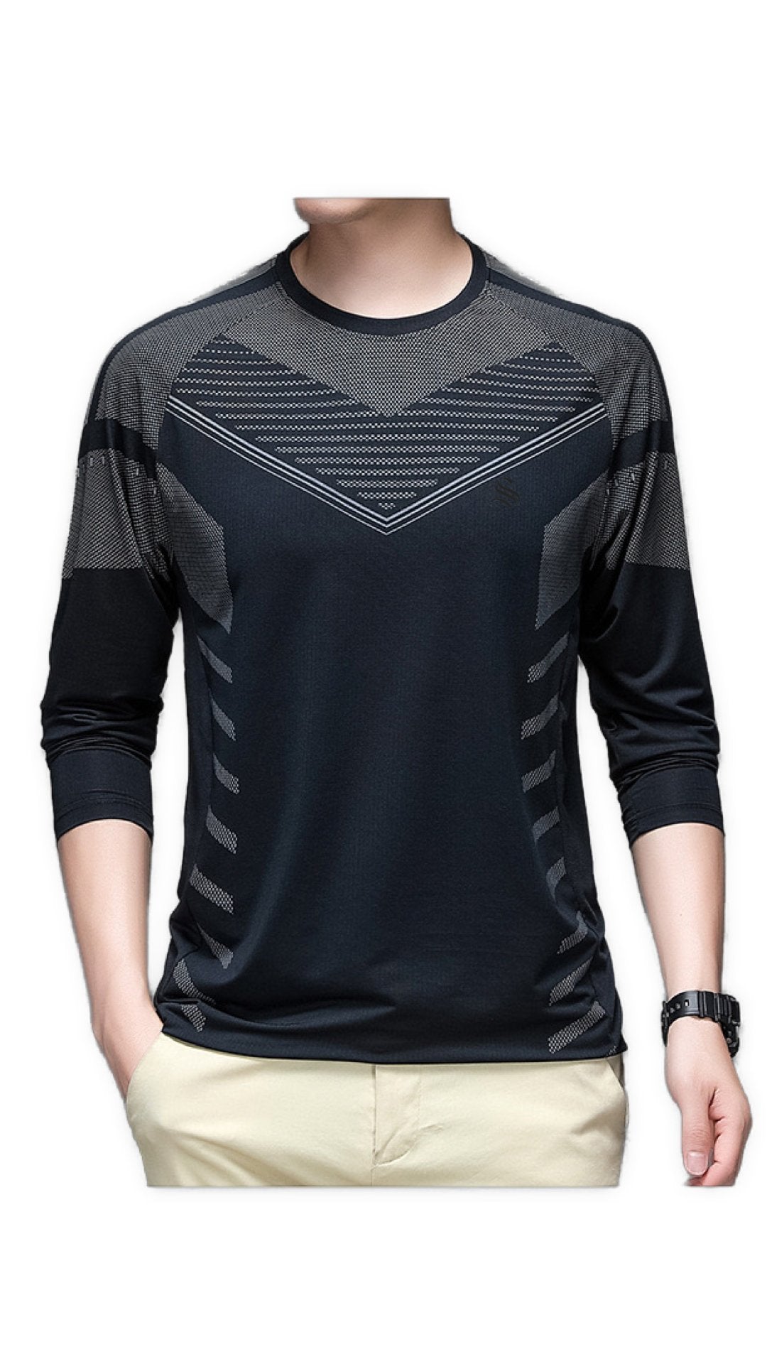 LongWorkout - Long Sleeve Shirt for Men - Sarman Fashion - Wholesale Clothing Fashion Brand for Men from Canada