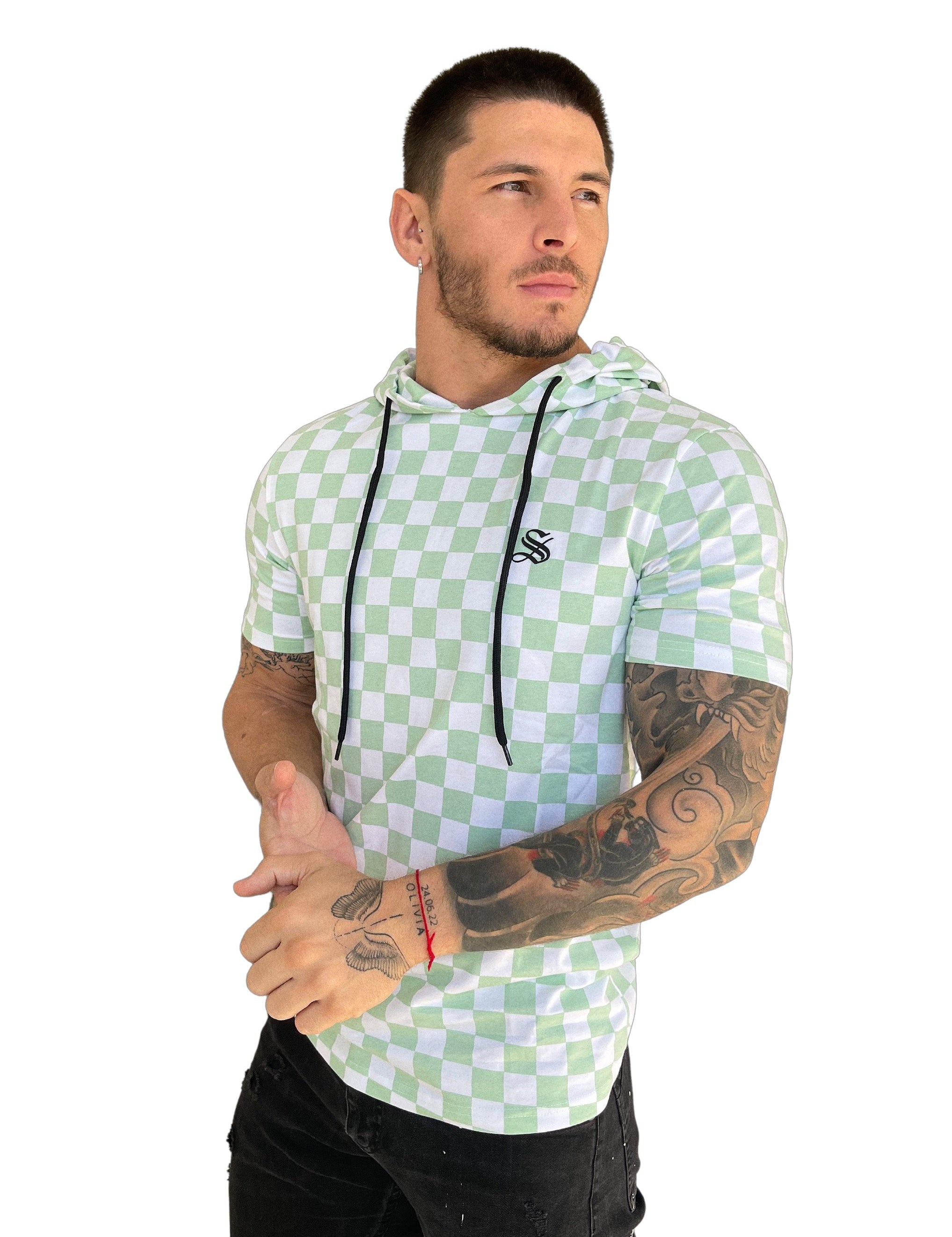 Lord of Lords - Green T-shirt with hood for Men - Sarman Fashion - Wholesale Clothing Fashion Brand for Men from Canada