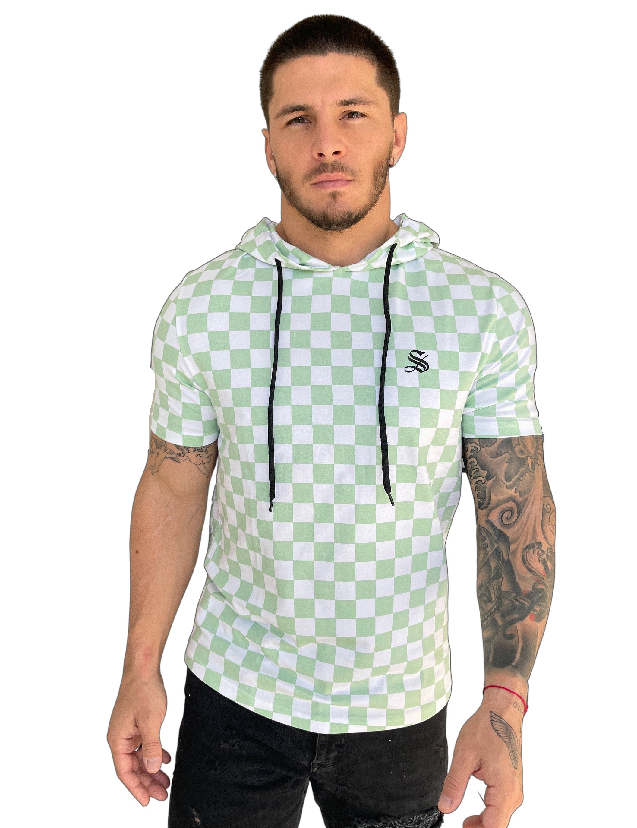 Lord of Lords - Green T-shirt with hood for Men - Sarman Fashion - Wholesale Clothing Fashion Brand for Men from Canada