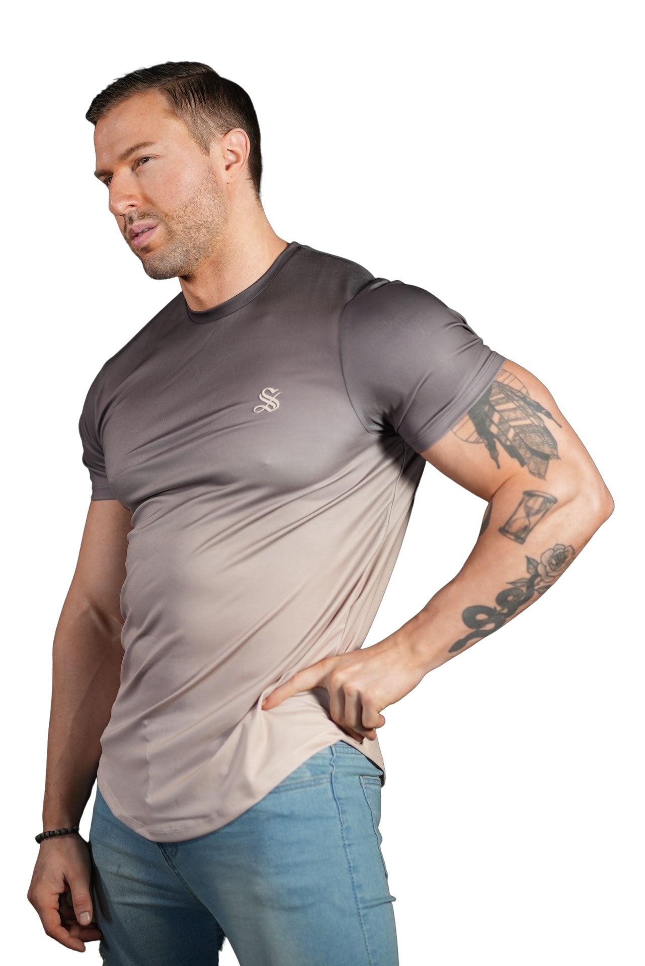 Lounge- Beige T-Shirt for Men - Sarman Fashion - Wholesale Clothing Fashion Brand for Men from Canada