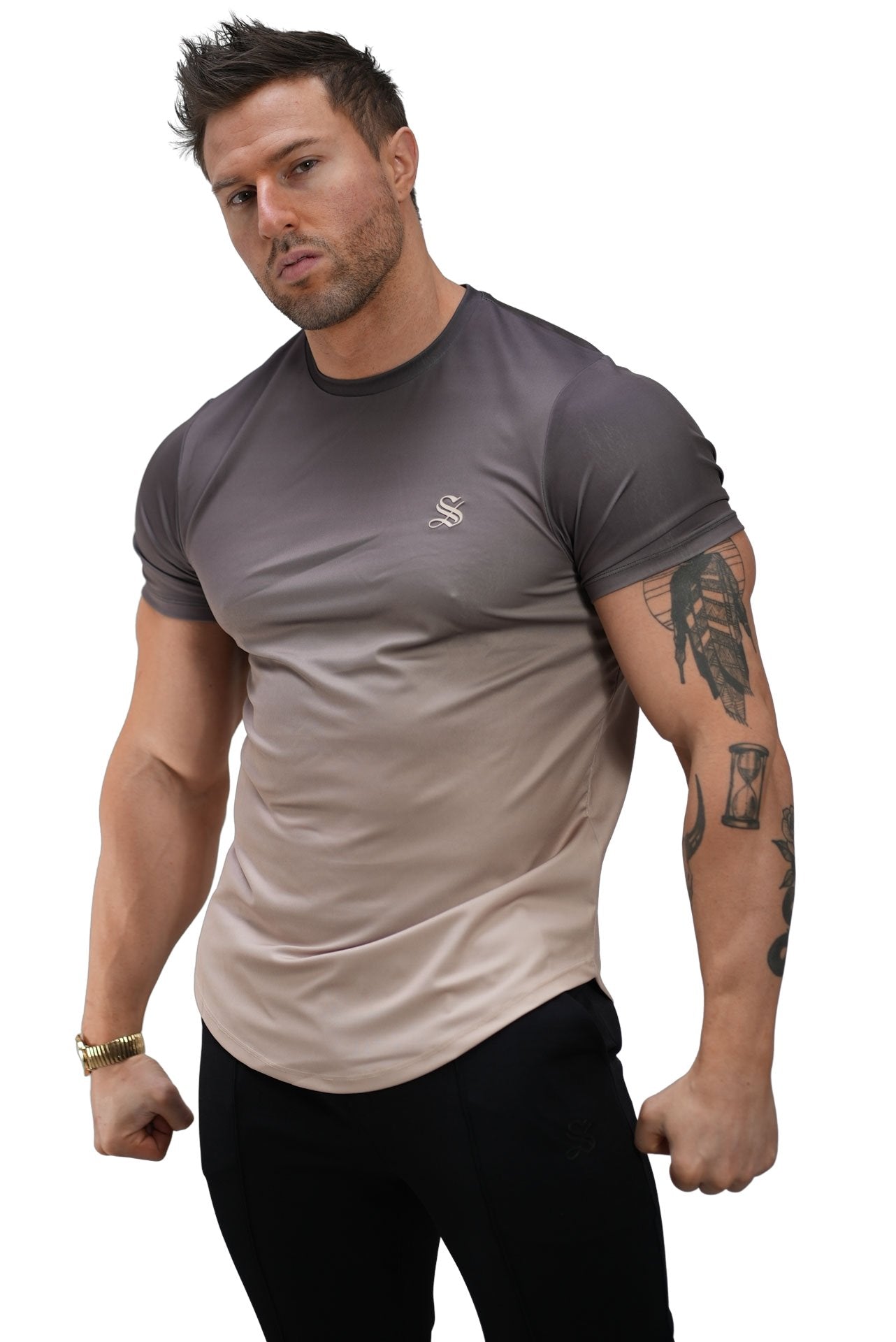 Lounge- Beige T-Shirt for Men - Sarman Fashion - Wholesale Clothing Fashion Brand for Men from Canada