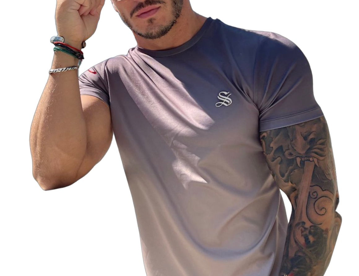 Lounge- Beige T-Shirt for Men - Sarman Fashion - Wholesale Clothing Fashion Brand for Men from Canada