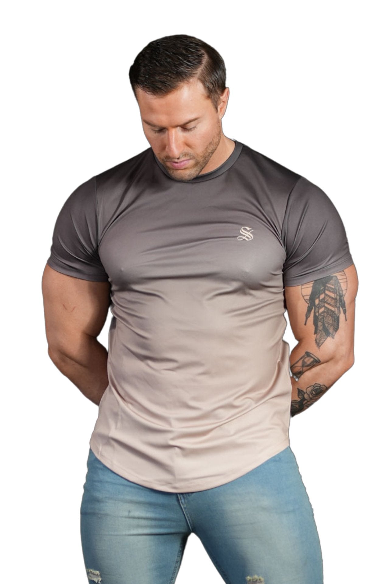 Lounge- Beige T-Shirt for Men - Sarman Fashion - Wholesale Clothing Fashion Brand for Men from Canada