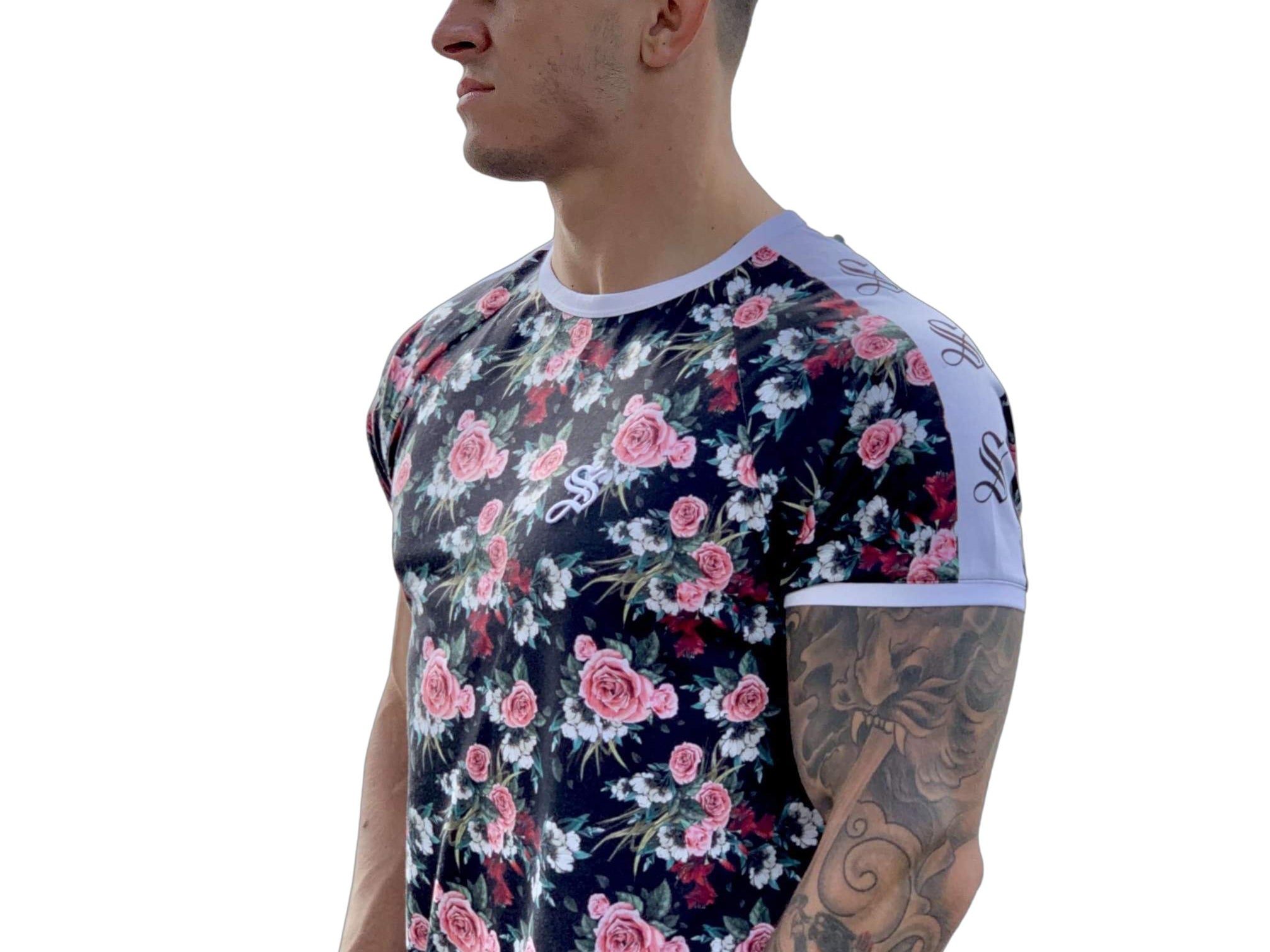 Lover Boy - Flower Design T-shirt for Men - Sarman Fashion - Wholesale Clothing Fashion Brand for Men from Canada