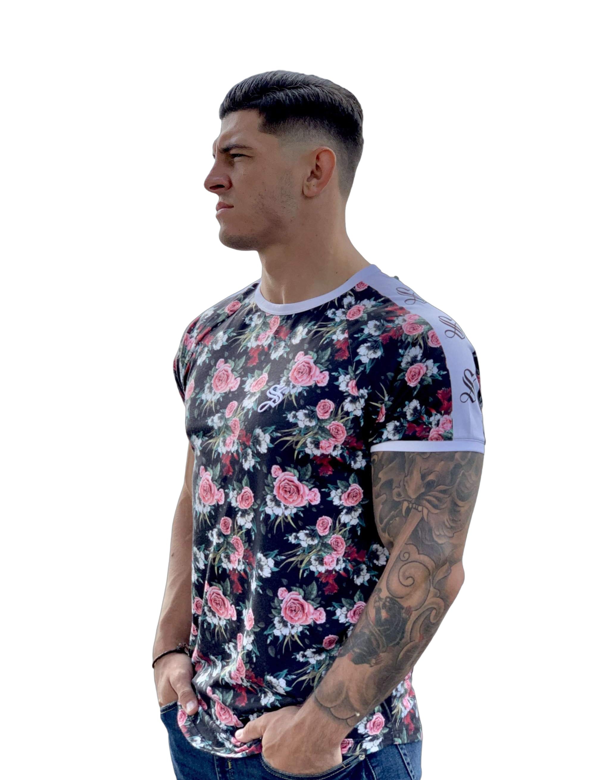 Lover Boy - Flower Design T-shirt for Men - Sarman Fashion - Wholesale Clothing Fashion Brand for Men from Canada