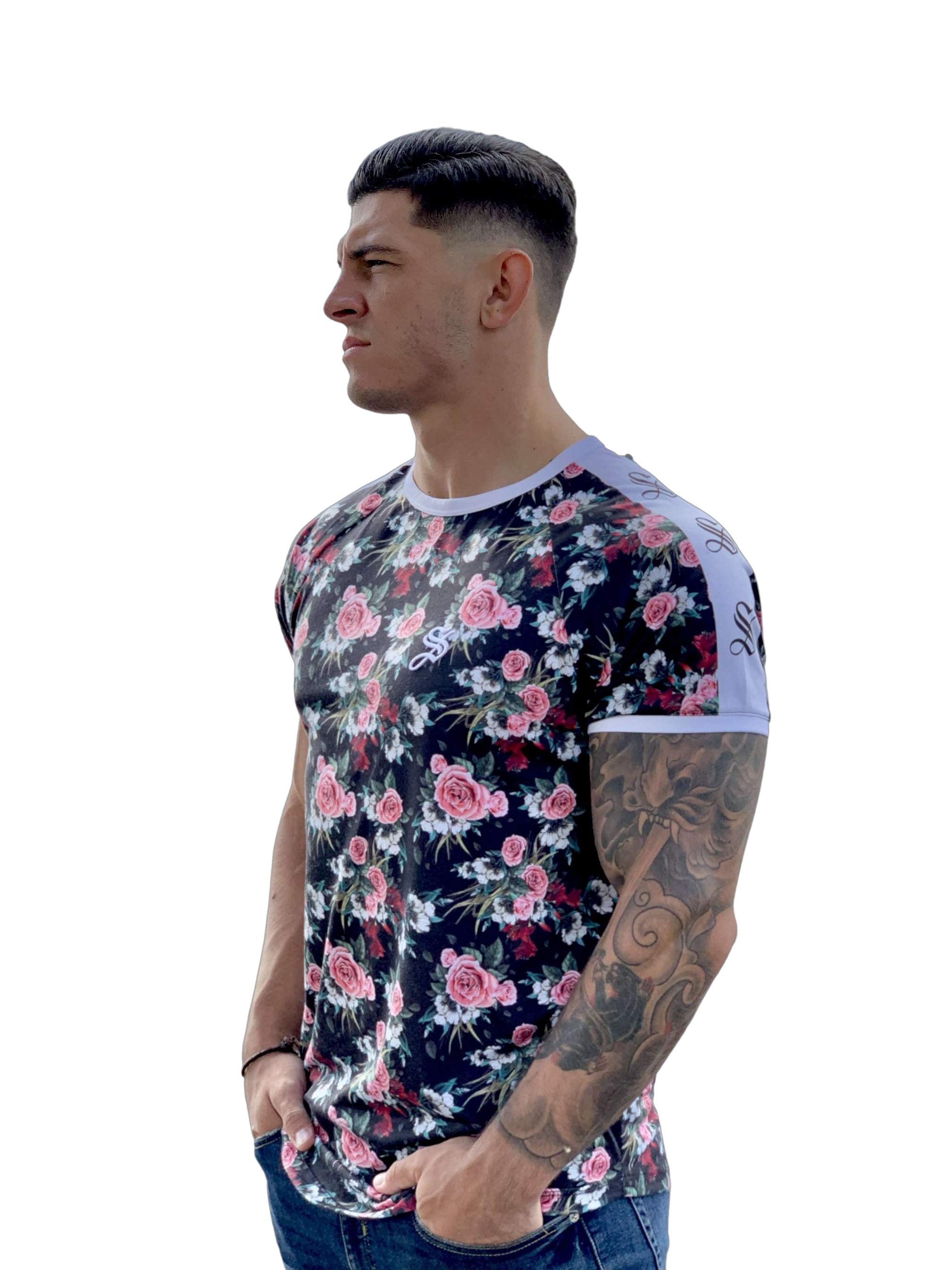 Lover Boy - Flower Design T-shirt for Men - Sarman Fashion - Wholesale Clothing Fashion Brand for Men from Canada