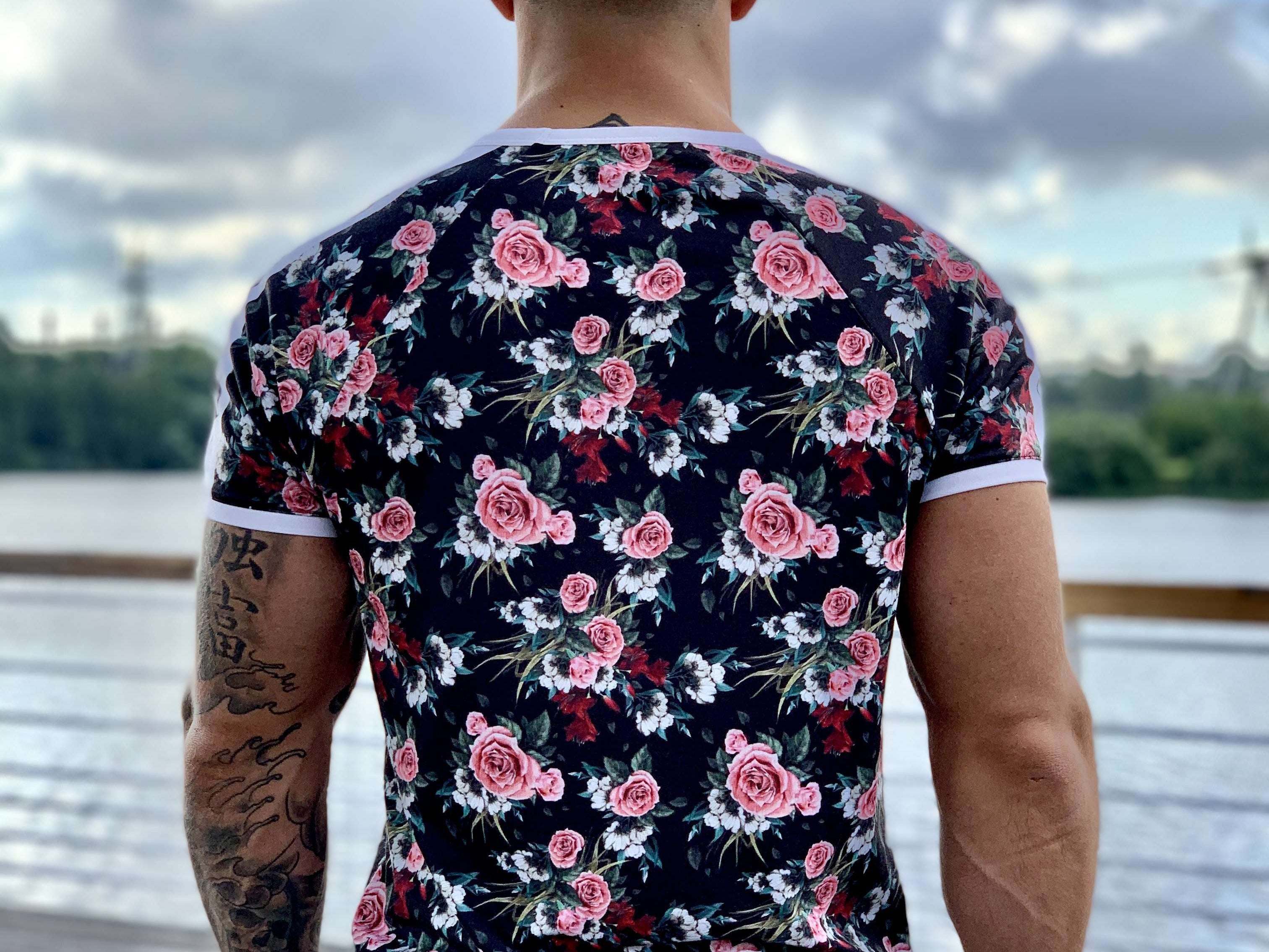 Lover Boy - Flower Design T-shirt for Men (PRE-ORDER DISPATCH DATE 25 SEPTEMBER) - Sarman Fashion - Wholesale Clothing Fashion Brand for Men from Canada