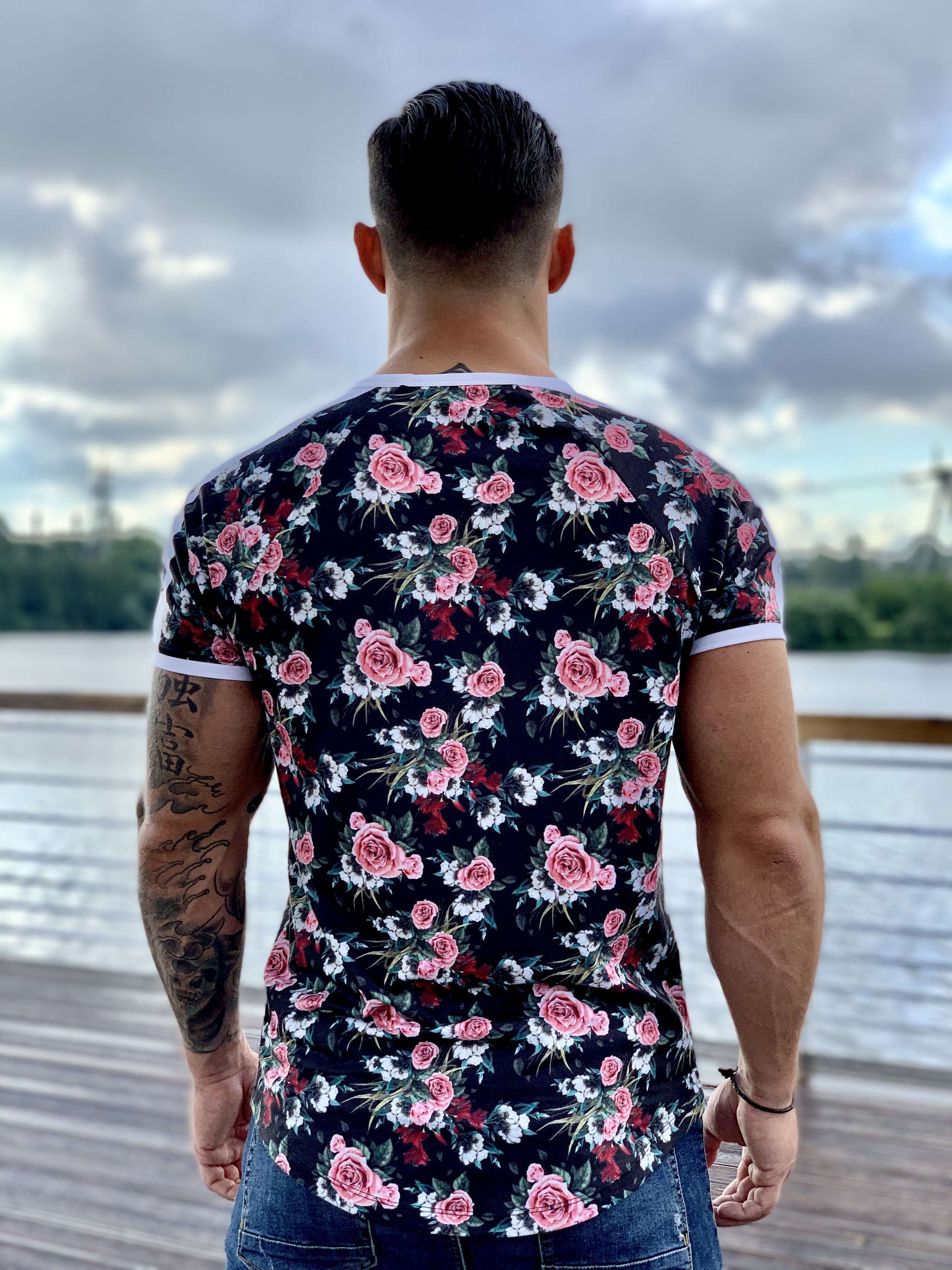 Lover Boy - Flower Design T-shirt for Men (PRE-ORDER DISPATCH DATE 25 SEPTEMBER) - Sarman Fashion - Wholesale Clothing Fashion Brand for Men from Canada