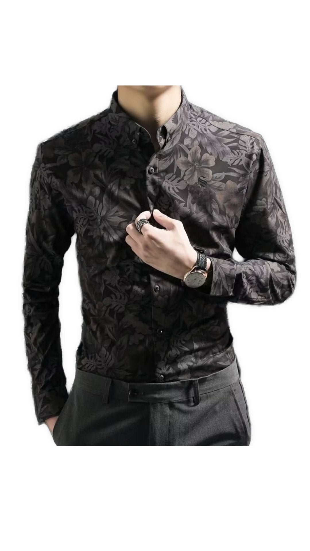 Lucum - Long Sleeves Shirt for Men - Sarman Fashion - Wholesale Clothing Fashion Brand for Men from Canada