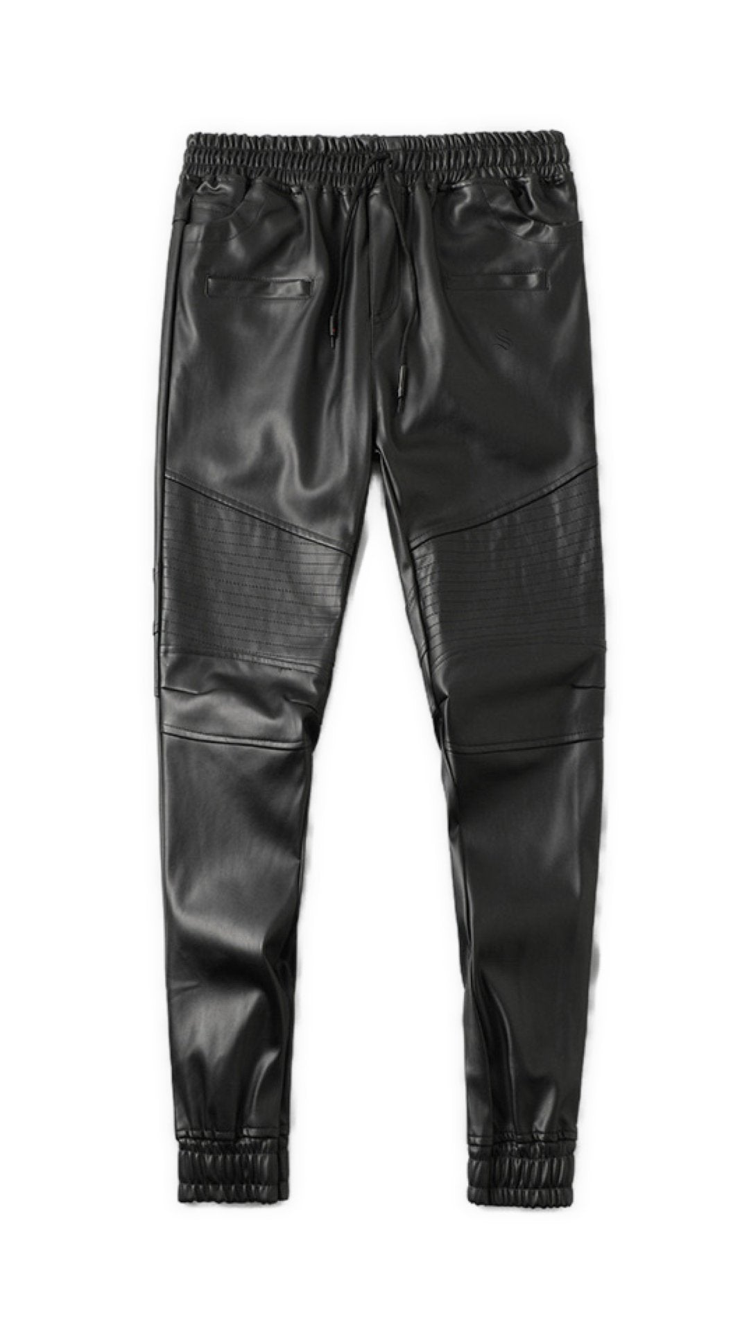 Luodria - Pu Leather Joggers for Men - Sarman Fashion - Wholesale Clothing Fashion Brand for Men from Canada