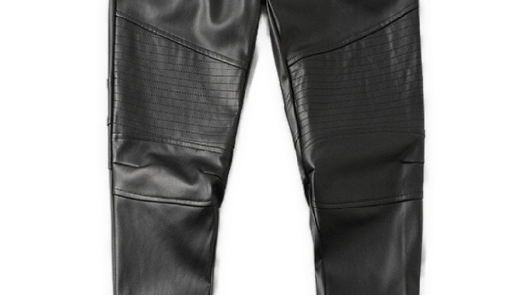 Luodria - Pu Leather Joggers for Men - Sarman Fashion - Wholesale Clothing Fashion Brand for Men from Canada