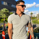 Lux - Gris Men’s Polo (PRE-ORDER DISPATCH DATE 1 JULY 2022) - Sarman Fashion - Wholesale Clothing Fashion Brand for Men from Canada