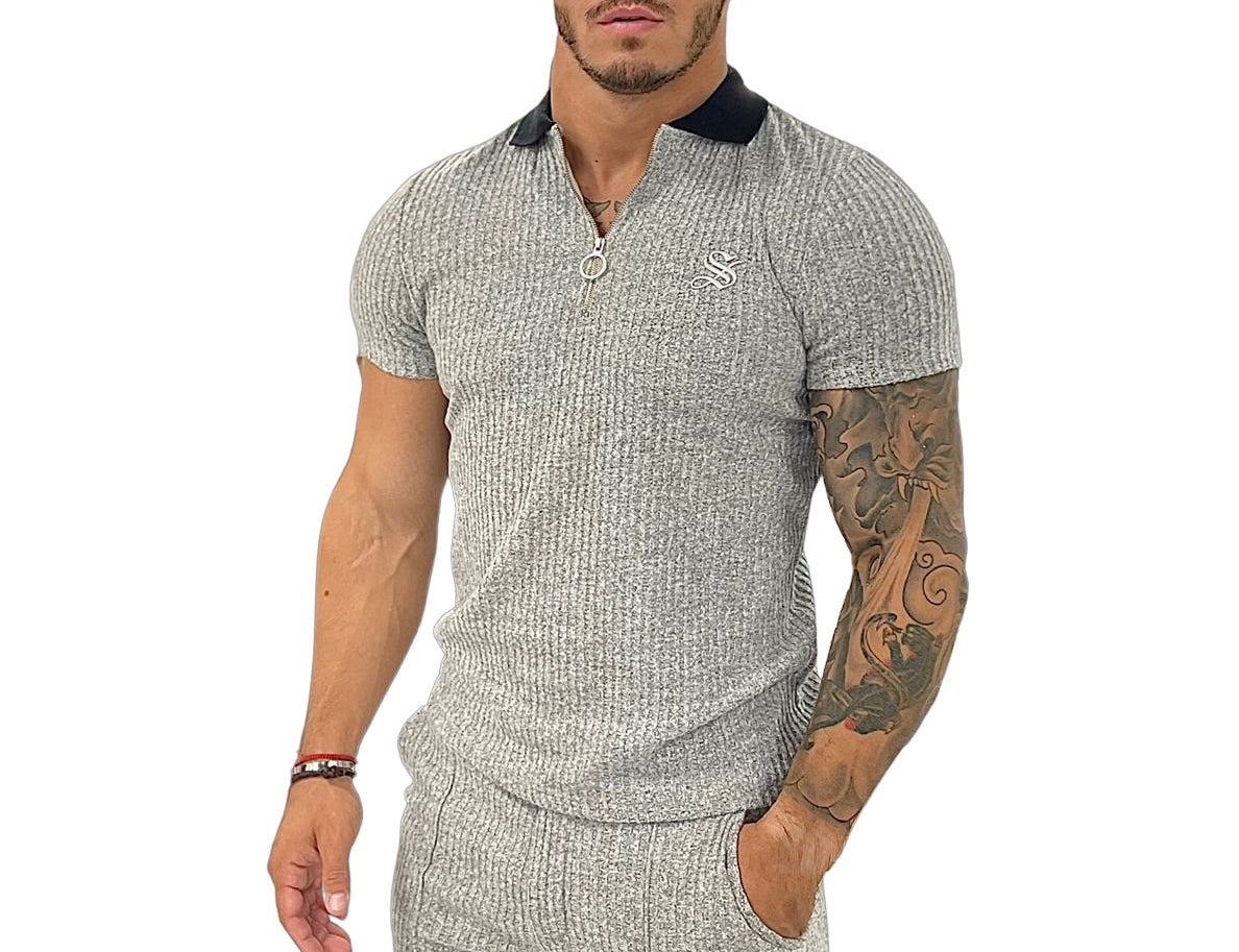 Lux - Gris Men’s Polo (PRE-ORDER DISPATCH DATE 1 JULY 2022) - Sarman Fashion - Wholesale Clothing Fashion Brand for Men from Canada