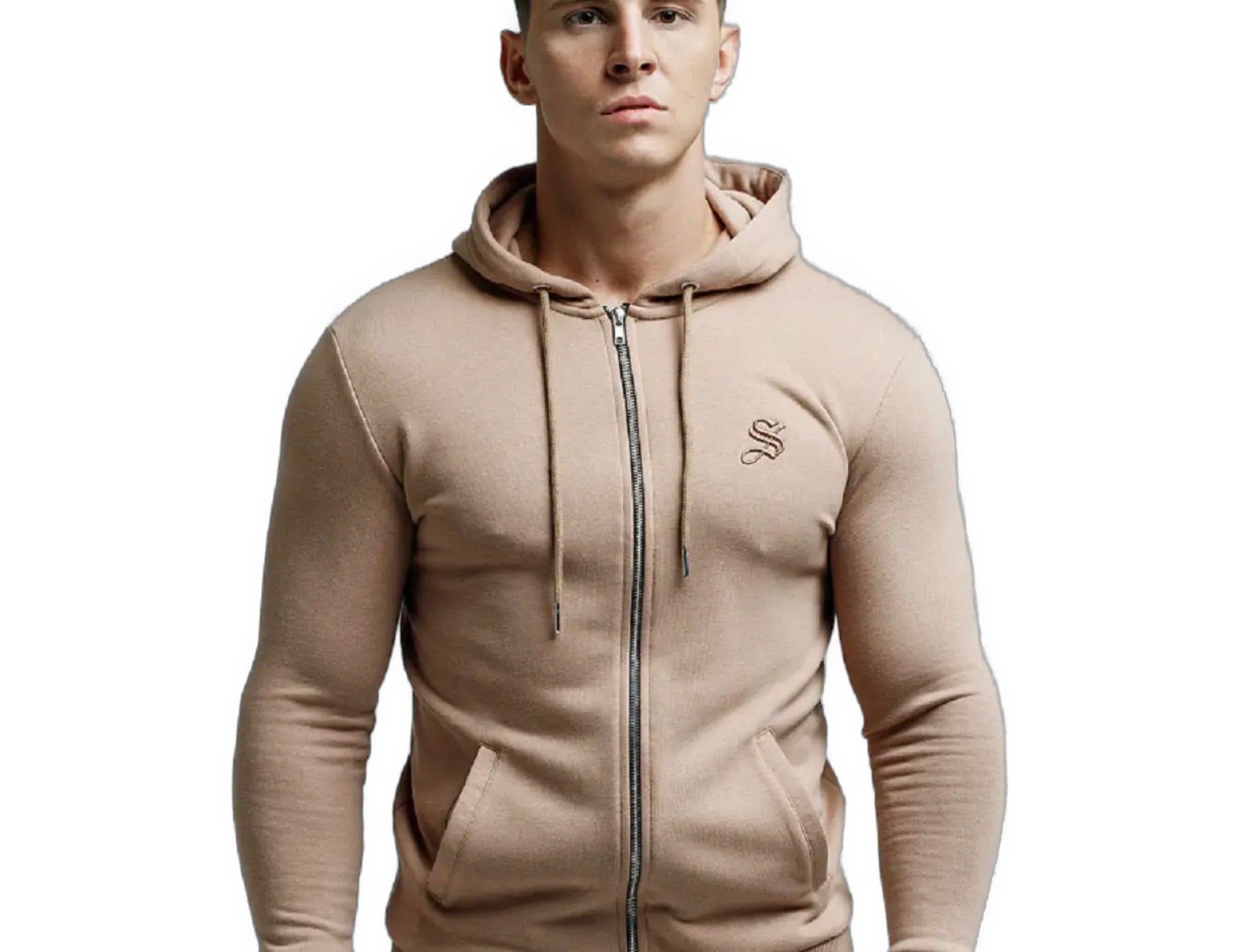 Mallo - Beige Hoodie for Men (PRE-ORDER DISPATCH DATE 25 September 2024) - Sarman Fashion - Wholesale Clothing Fashion Brand for Men from Canada