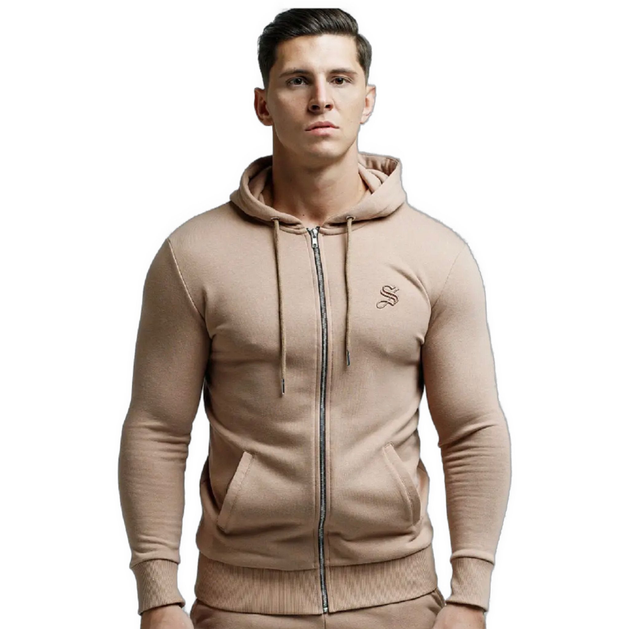 Mallo - Beige Hoodie for Men (PRE-ORDER DISPATCH DATE 25 September 2024) - Sarman Fashion - Wholesale Clothing Fashion Brand for Men from Canada
