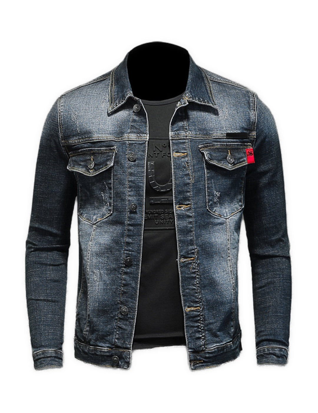 Manro - Long Sleeve Jeans Jacket for Men - Sarman Fashion - Wholesale Clothing Fashion Brand for Men from Canada