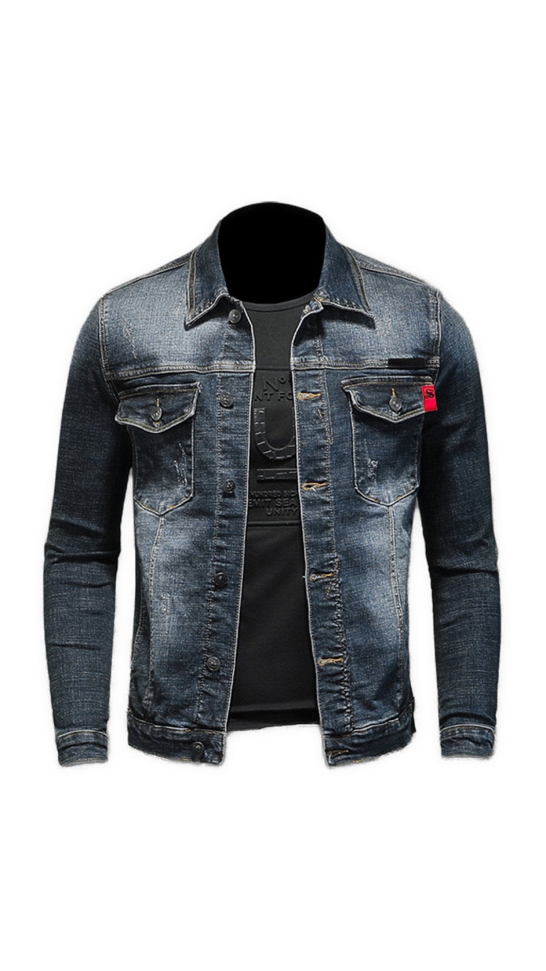 Manro - Long Sleeve Jeans Jacket for Men - Sarman Fashion - Wholesale Clothing Fashion Brand for Men from Canada