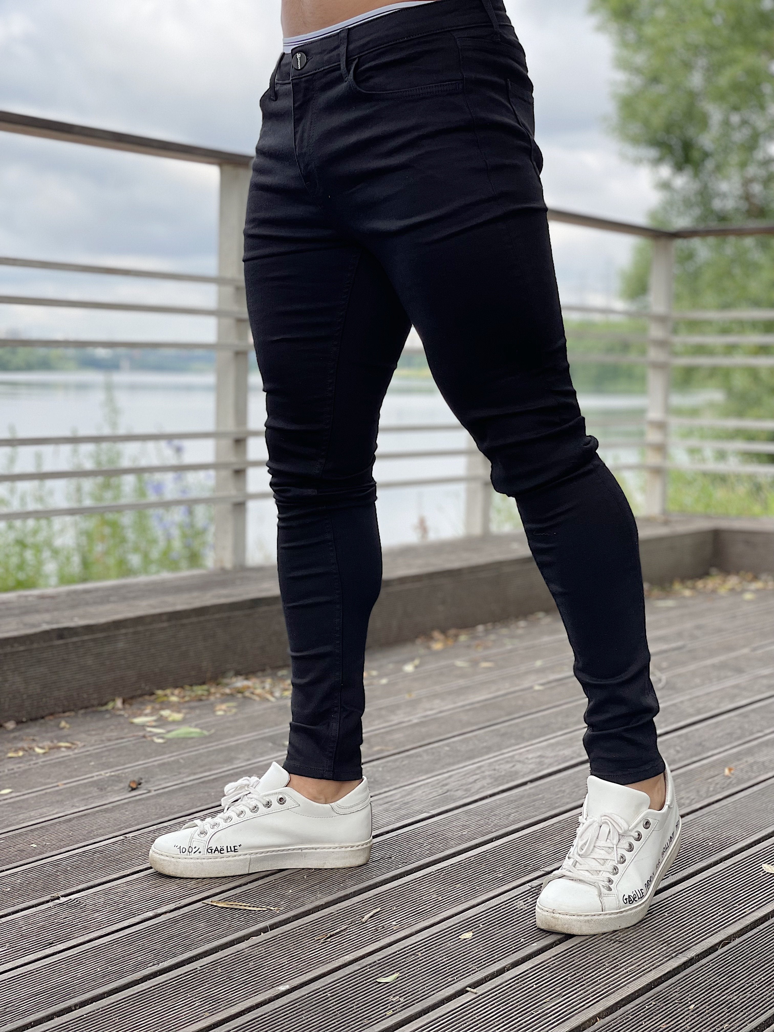 MasterPiece - Black Skinny Jeans for Men (PRE-ORDER DISPATCH DATE 25 September 2024) - Sarman Fashion - Wholesale Clothing Fashion Brand for Men from Canada