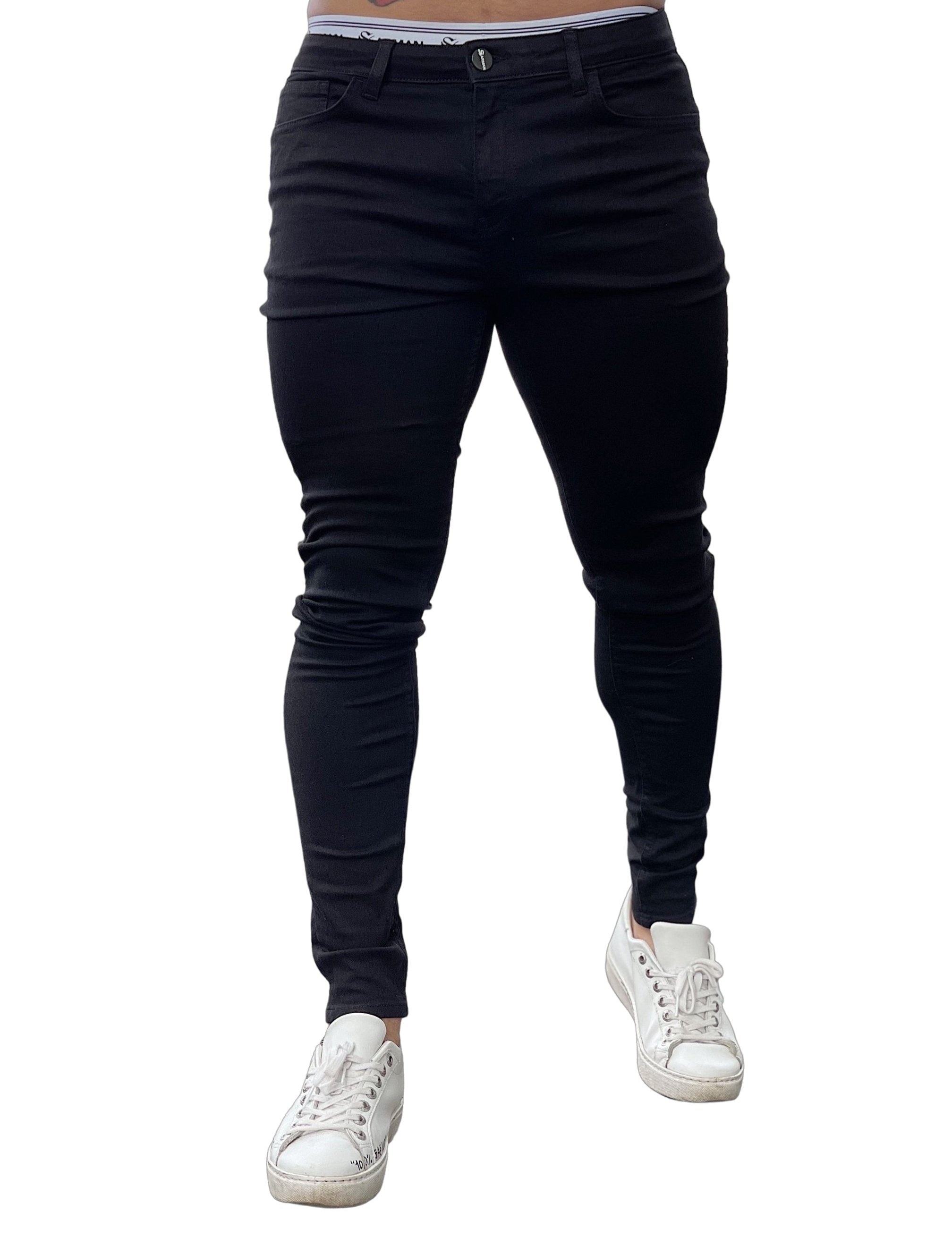 MasterPiece - Black Skinny Jeans for Men (PRE-ORDER DISPATCH DATE 25 September 2024) - Sarman Fashion - Wholesale Clothing Fashion Brand for Men from Canada
