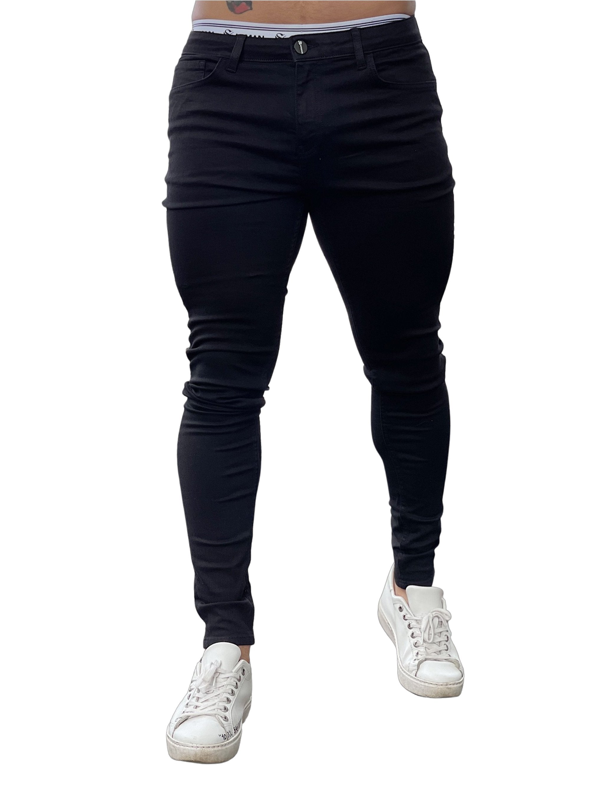 MasterPiece - Black Skinny Jeans for Men (PRE-ORDER DISPATCH DATE 25 September 2024) - Sarman Fashion - Wholesale Clothing Fashion Brand for Men from Canada