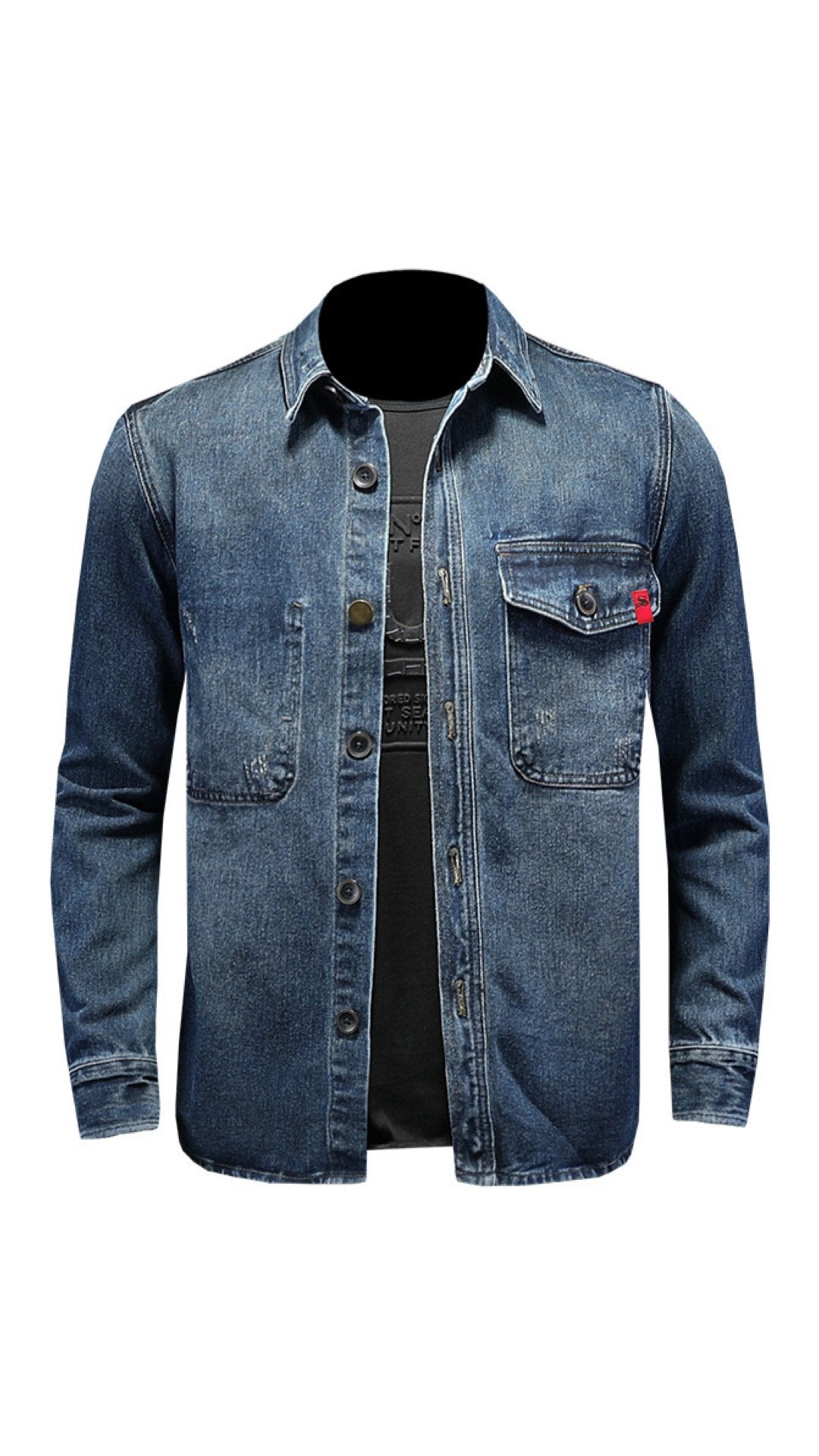 Matruha - Long Sleeve Jeans Jacket for Men - Sarman Fashion - Wholesale Clothing Fashion Brand for Men from Canada