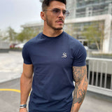 Melancholy - Dark Blue T-Shirt for Men (PRE-ORDER DISPATCH DATE 1 JULY 2022) - Sarman Fashion - Wholesale Clothing Fashion Brand for Men from Canada