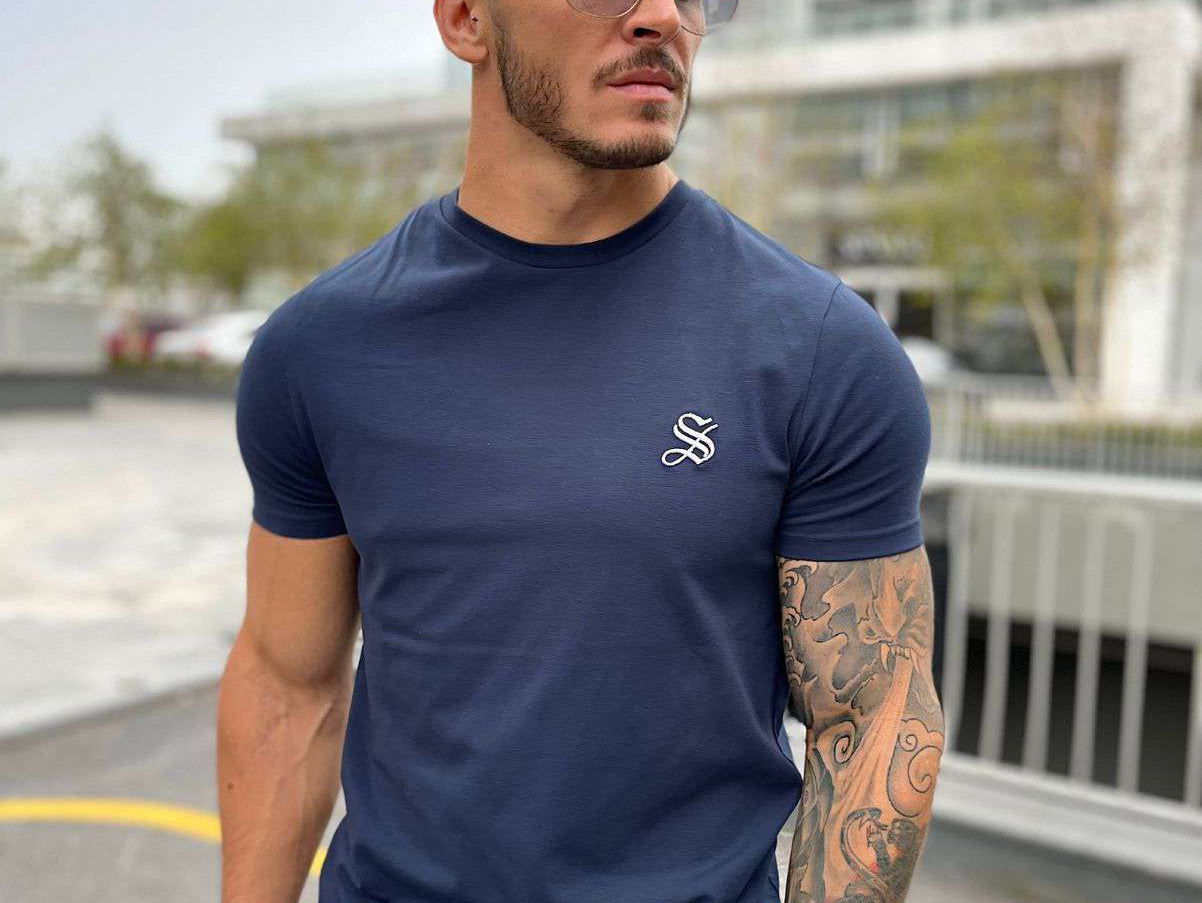 Melancholy - Dark Blue T-Shirt for Men (PRE-ORDER DISPATCH DATE 1 JULY 2022) - Sarman Fashion - Wholesale Clothing Fashion Brand for Men from Canada