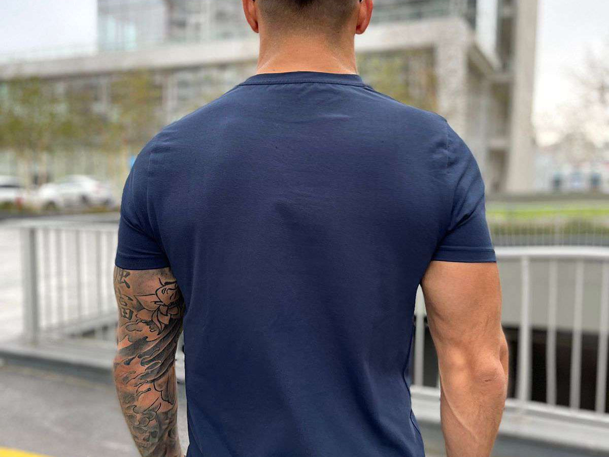 Melancholy - Dark Blue T-Shirt for Men (PRE-ORDER DISPATCH DATE 1 JULY 2022) - Sarman Fashion - Wholesale Clothing Fashion Brand for Men from Canada