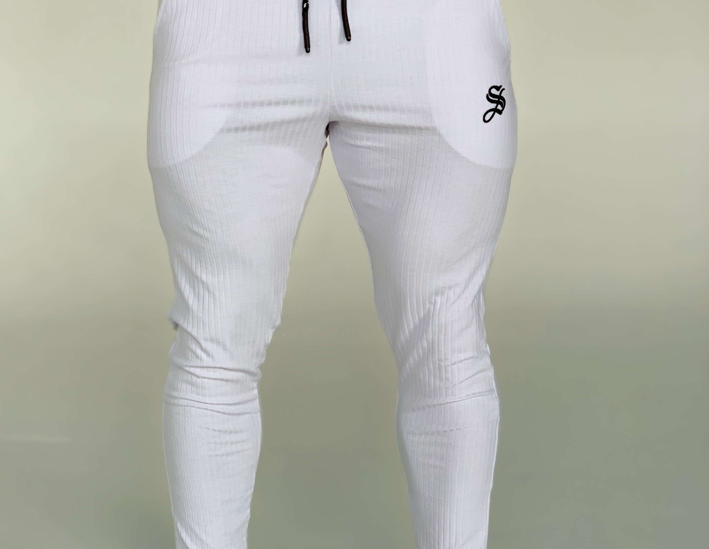 Mendoza - White Joggers for Men (PRE-ORDER DISPATCH DATE 1 JUIN 2021) - Sarman Fashion - Wholesale Clothing Fashion Brand for Men from Canada
