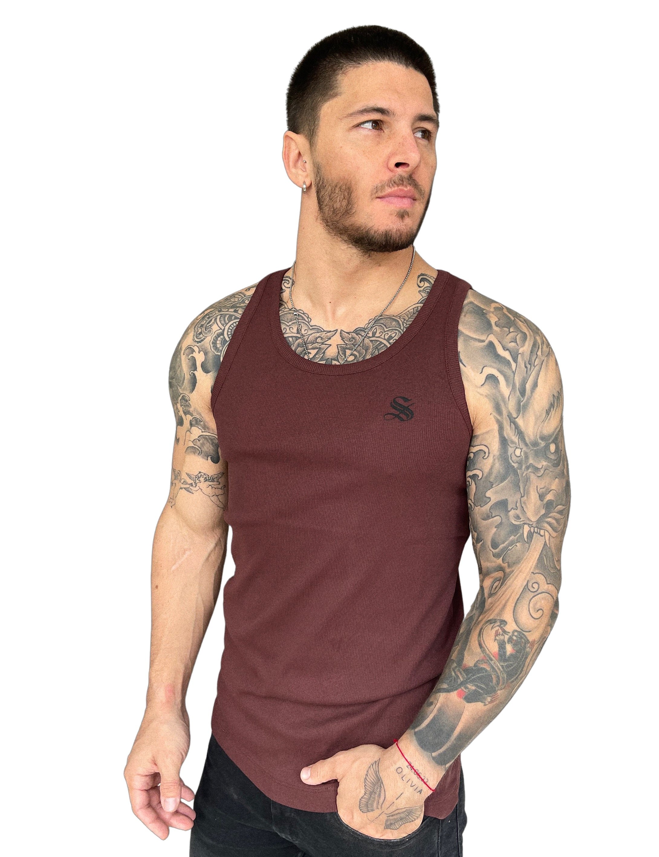 Michael - Kiremit Tank Top for Men - Sarman Fashion - Wholesale Clothing Fashion Brand for Men from Canada
