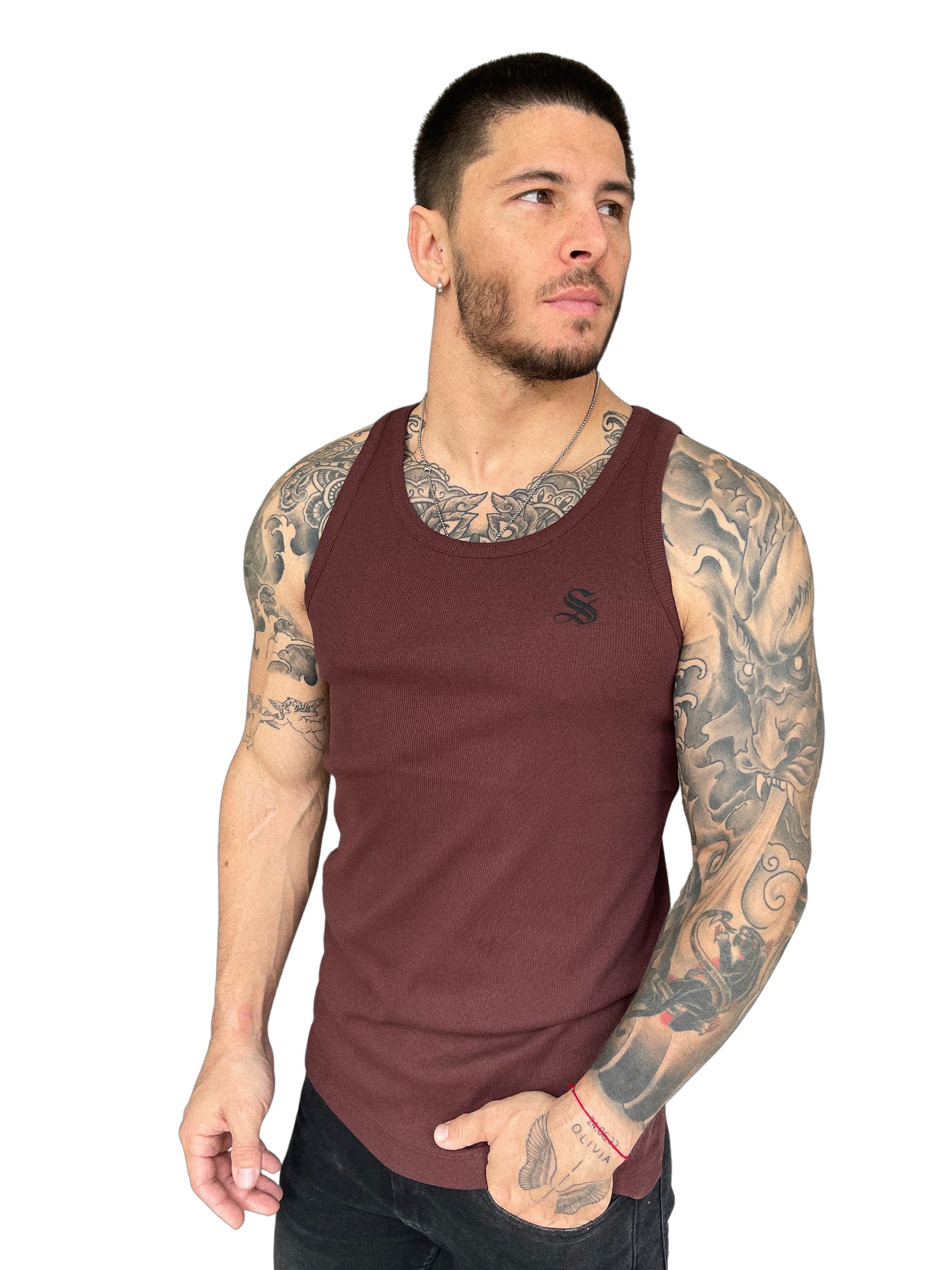 Michael - Kiremit Tank Top for Men - Sarman Fashion - Wholesale Clothing Fashion Brand for Men from Canada