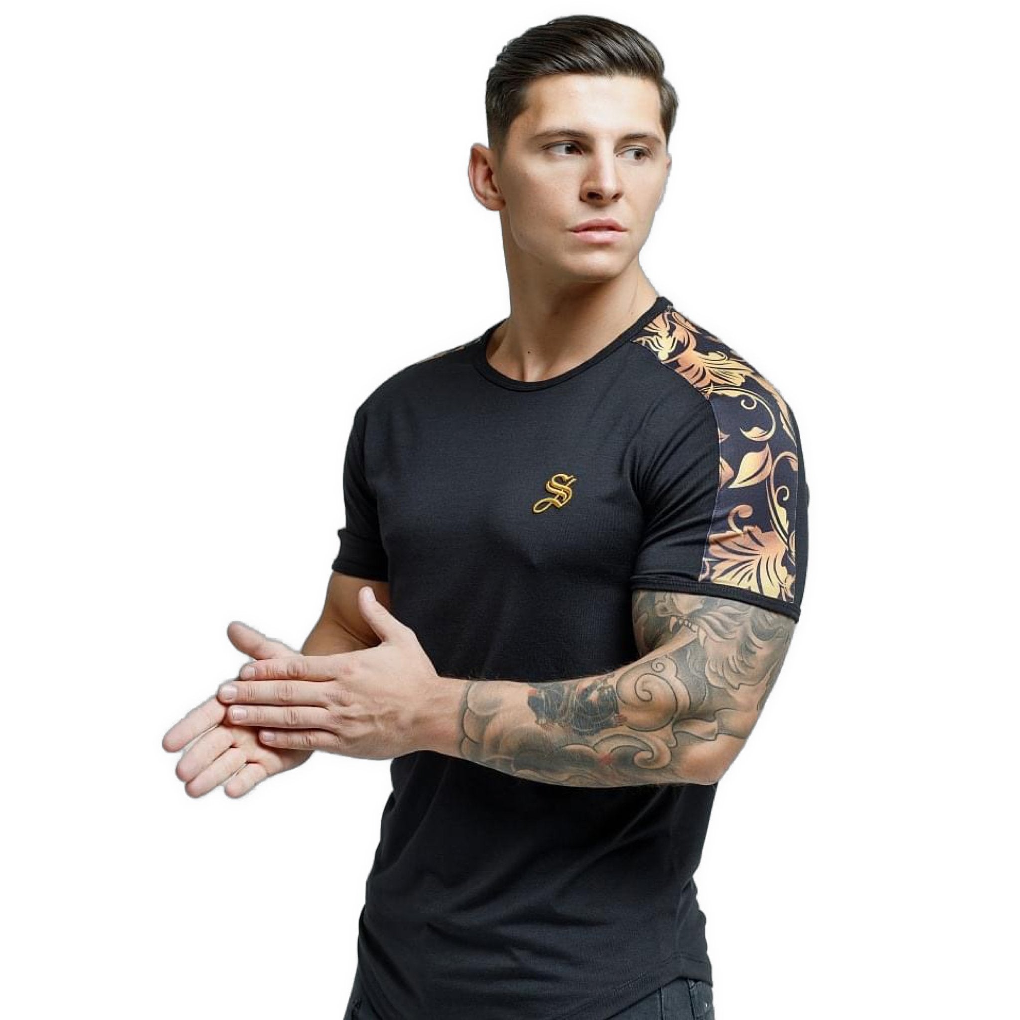 Migo - Black T-Shirt for Men (PRE-ORDER DISPATCH DATE 25 September 2024) - Sarman Fashion - Wholesale Clothing Fashion Brand for Men from Canada