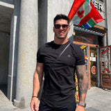 Mister V - Black T-Shirt for Men (PRE-ORDER DISPATCH DATE 1 JULY 2022) - Sarman Fashion - Wholesale Clothing Fashion Brand for Men from Canada
