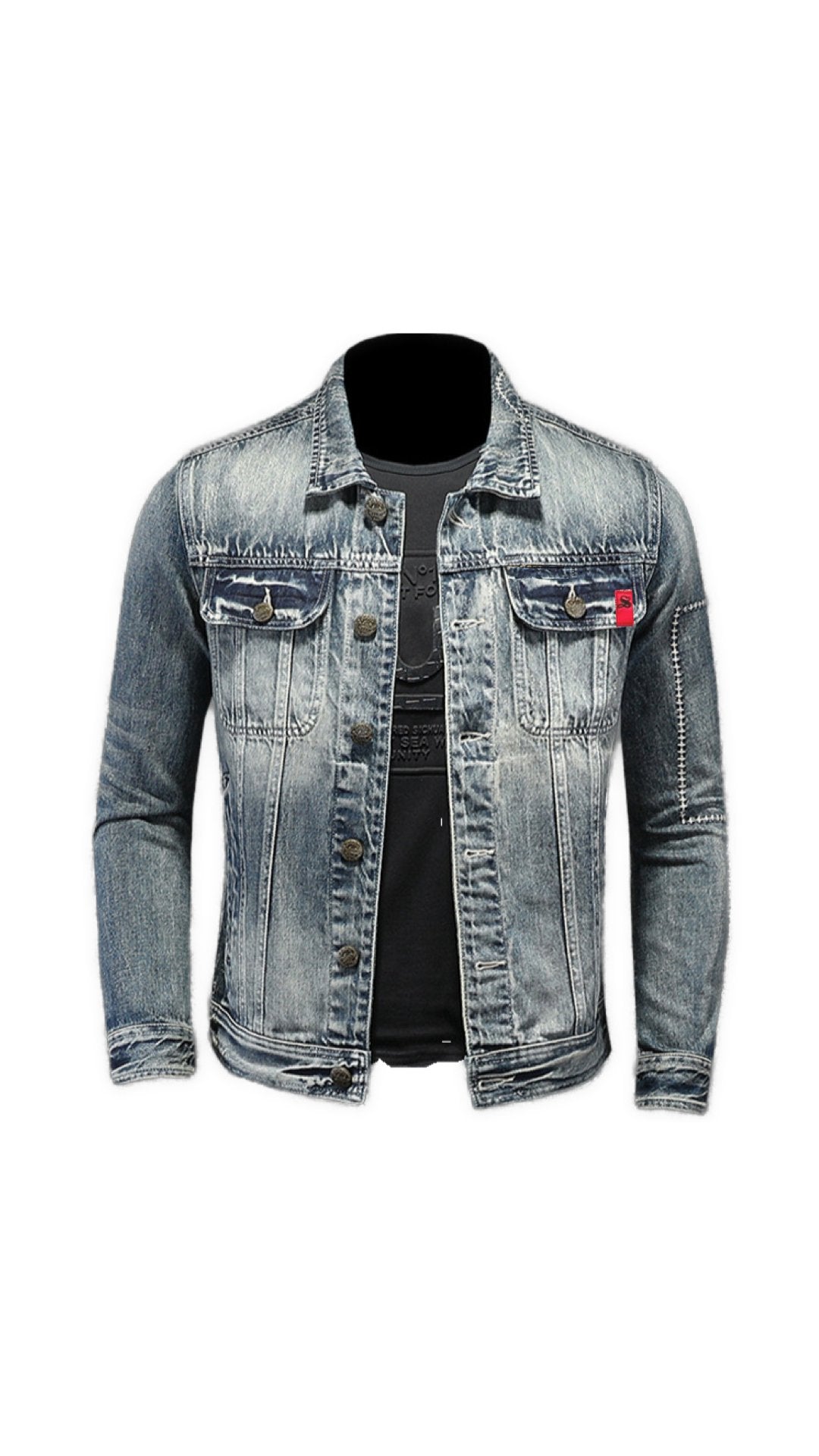 Mozarella - Long Sleeve Jeans Jacket for Men - Sarman Fashion - Wholesale Clothing Fashion Brand for Men from Canada