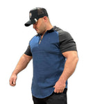 My X - Blue/Black Polo Jeans Shirt for Men - Sarman Fashion - Wholesale Clothing Fashion Brand for Men from Canada