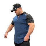 My X - Blue/Black Polo Jeans Shirt for Men - Sarman Fashion - Wholesale Clothing Fashion Brand for Men from Canada