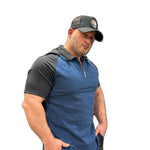 My X - Blue/Black Polo Jeans Shirt for Men - Sarman Fashion - Wholesale Clothing Fashion Brand for Men from Canada