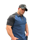 My X - Blue/Black Polo Jeans Shirt for Men - Sarman Fashion - Wholesale Clothing Fashion Brand for Men from Canada