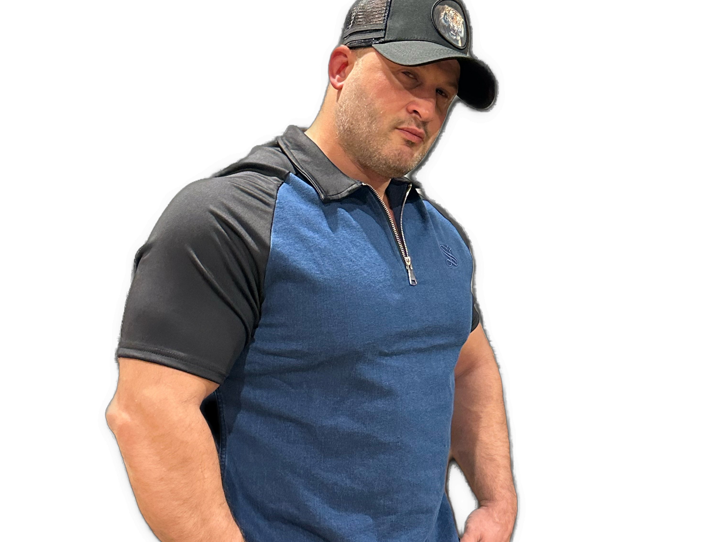 My X - Blue/Black Polo Jeans Shirt for Men - Sarman Fashion - Wholesale Clothing Fashion Brand for Men from Canada