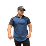 My X - Blue/Black Polo Jeans Shirt for Men - Sarman Fashion - Wholesale Clothing Fashion Brand for Men from Canada